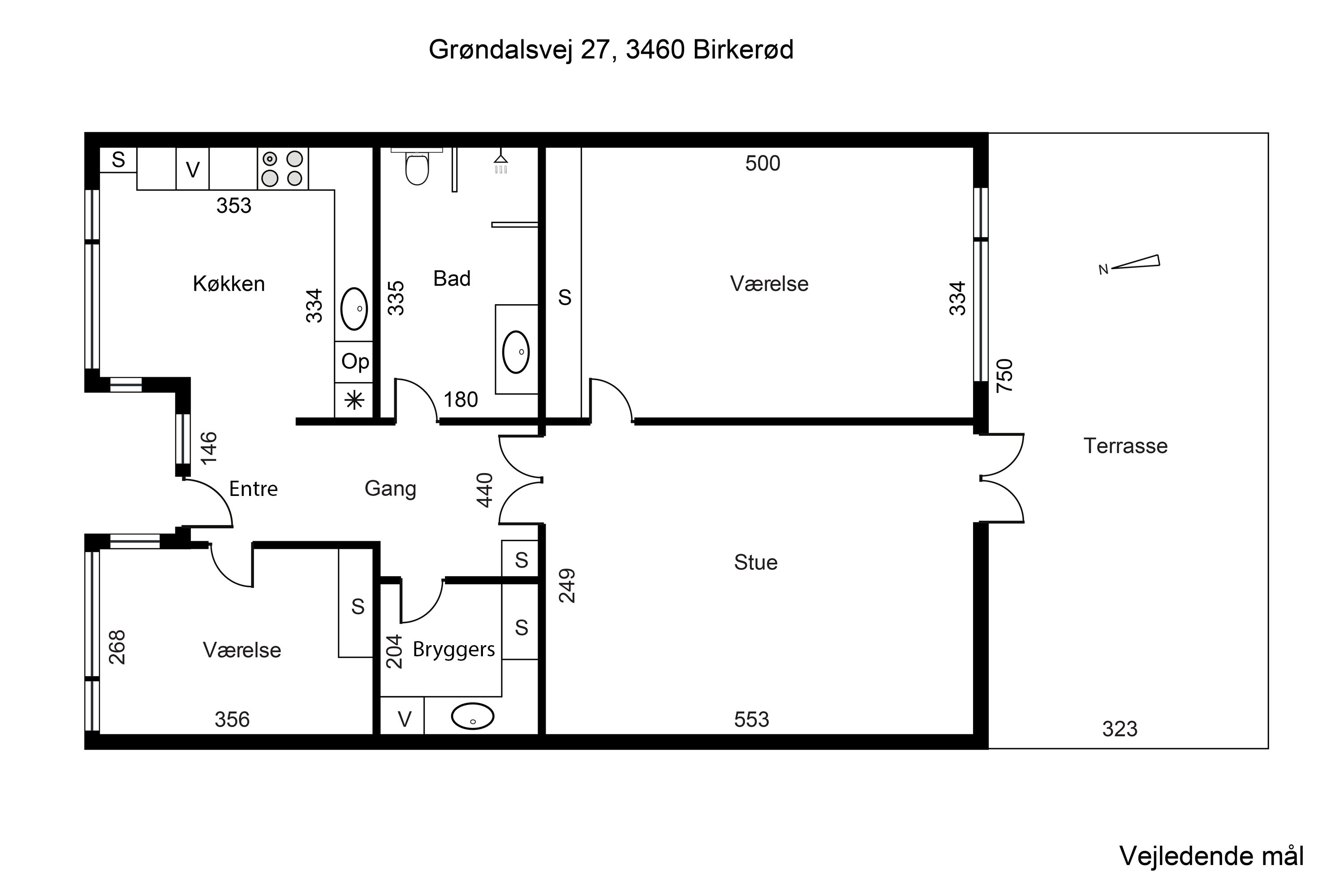Plantegninger billede af Grøndalsvej 27, 3460 Birkerød