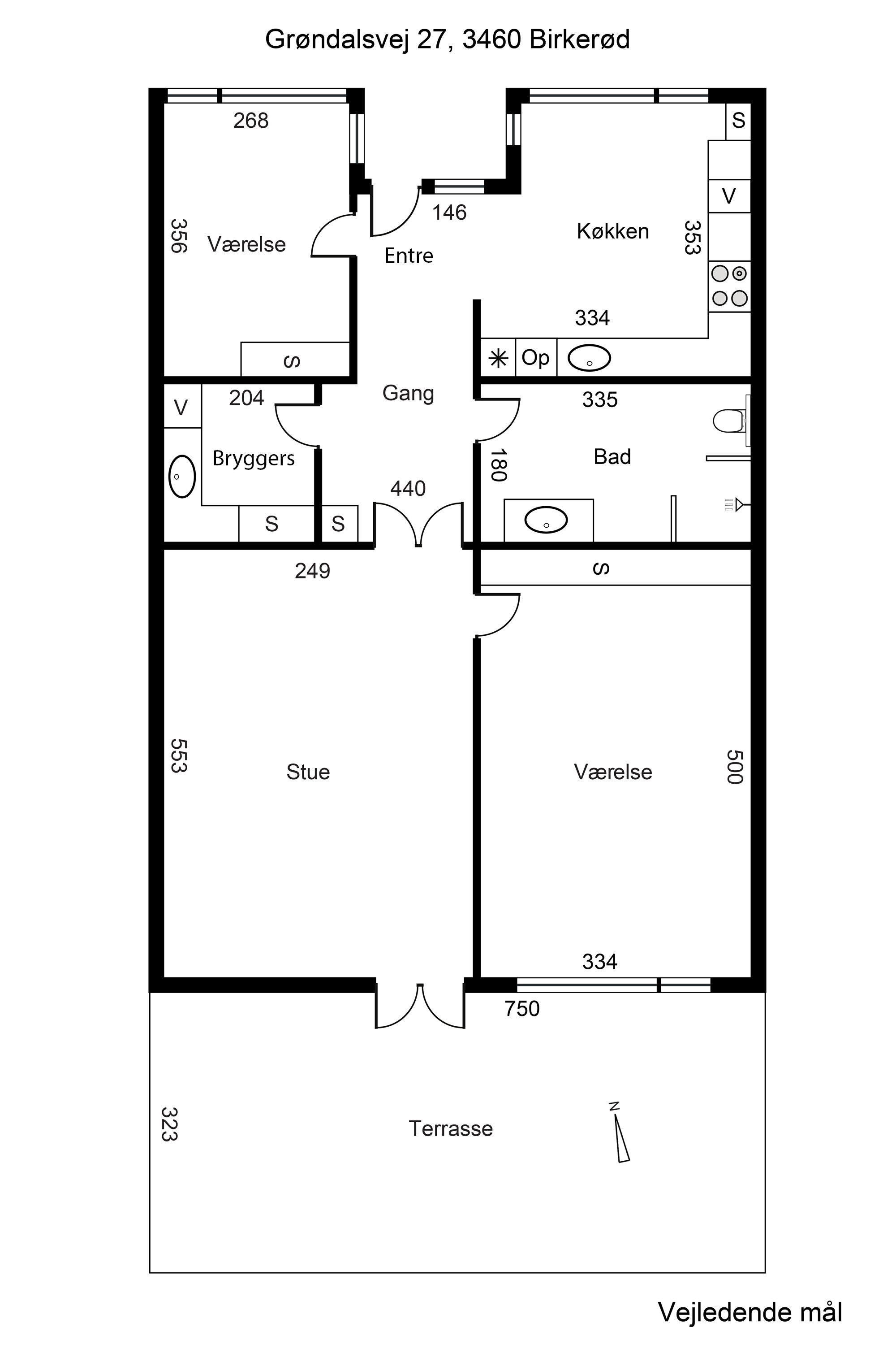 Plantegninger billede af Grøndalsvej 27, 3460 Birkerød
