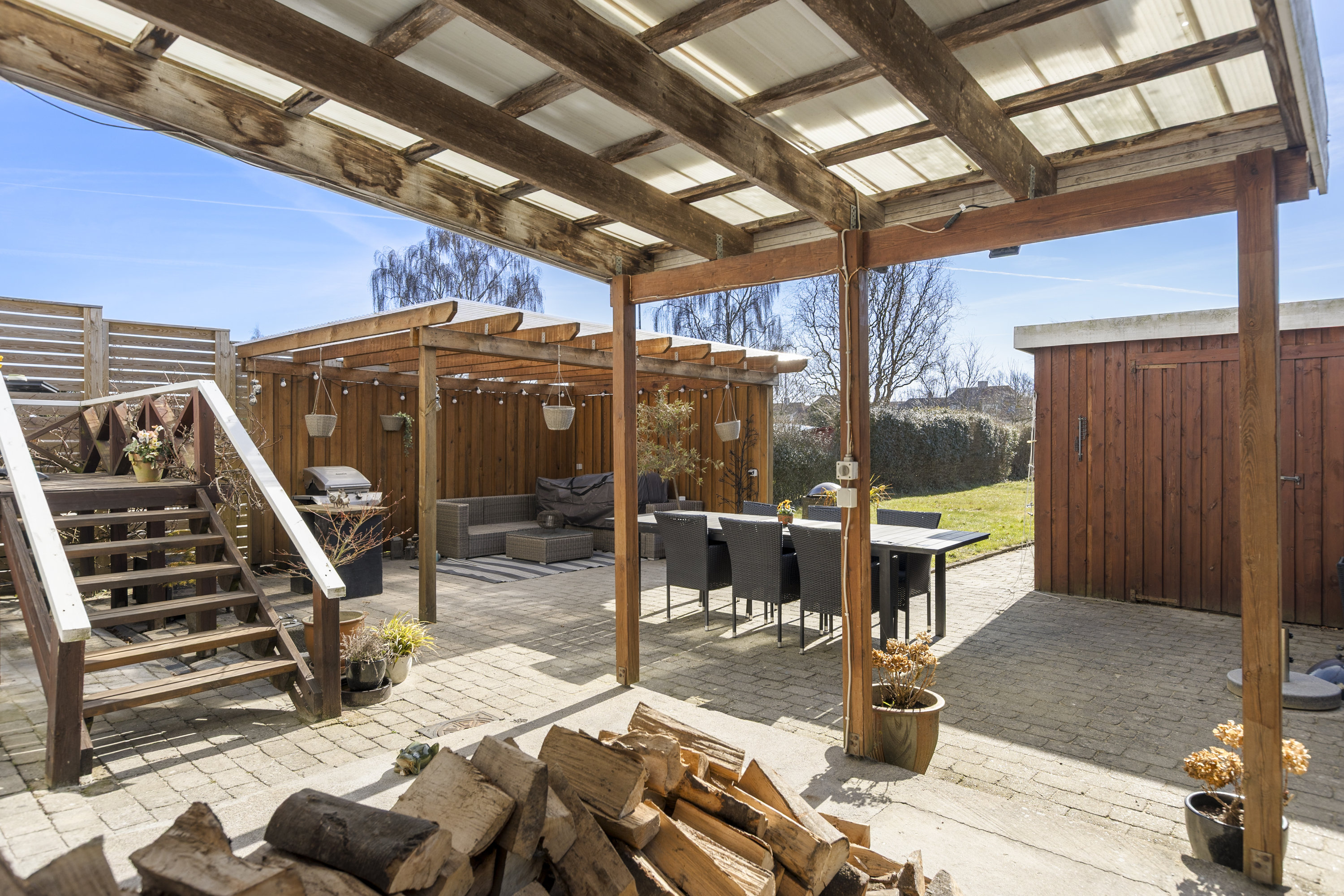 Fremhævet terrasse billede i fuldskærmstilstand. Billede af Teglgården 10, 4220 Korsør