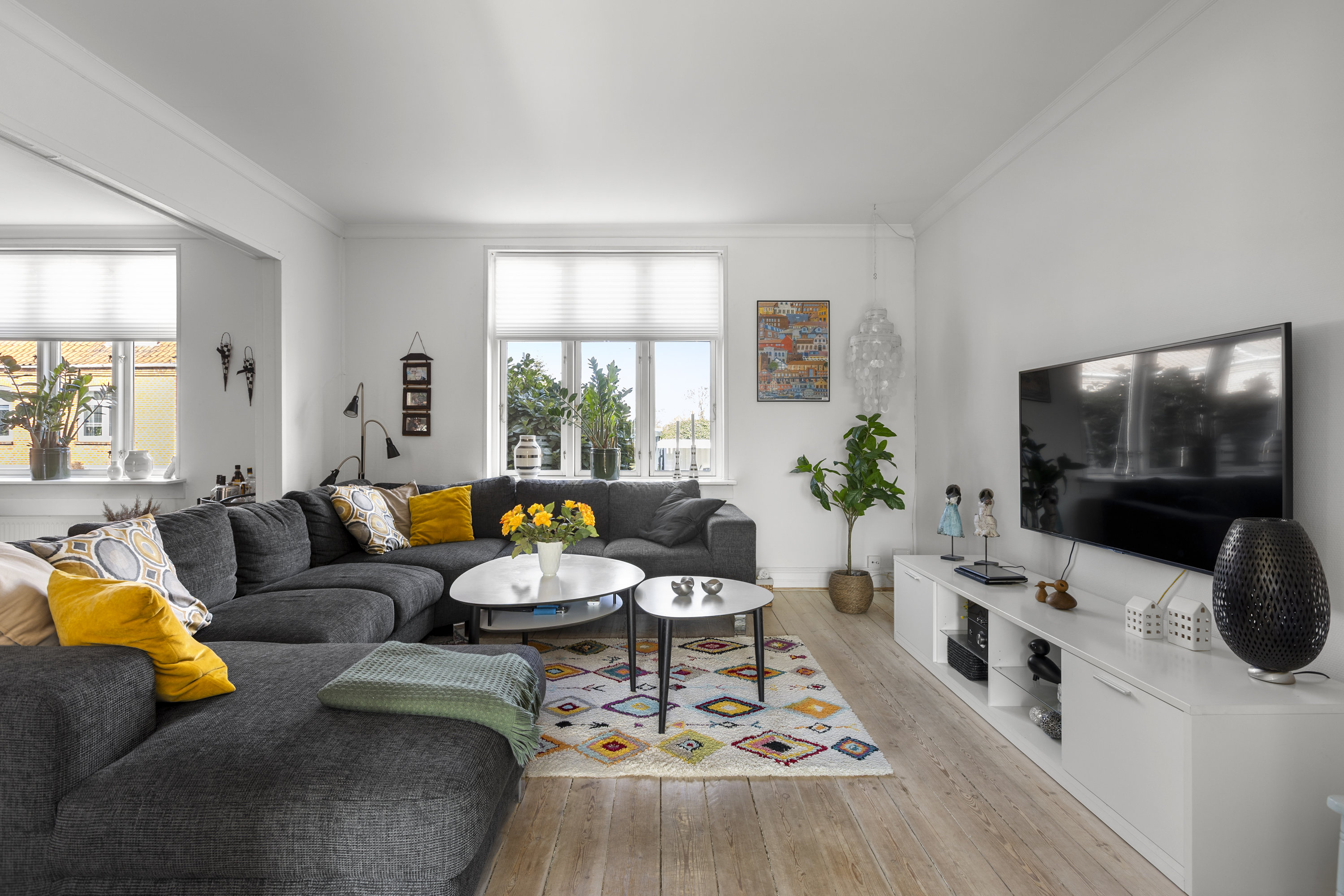 Fremhævet stue billede i fuldskærmstilstand. Billede af Teglgården 10, 4220 Korsør