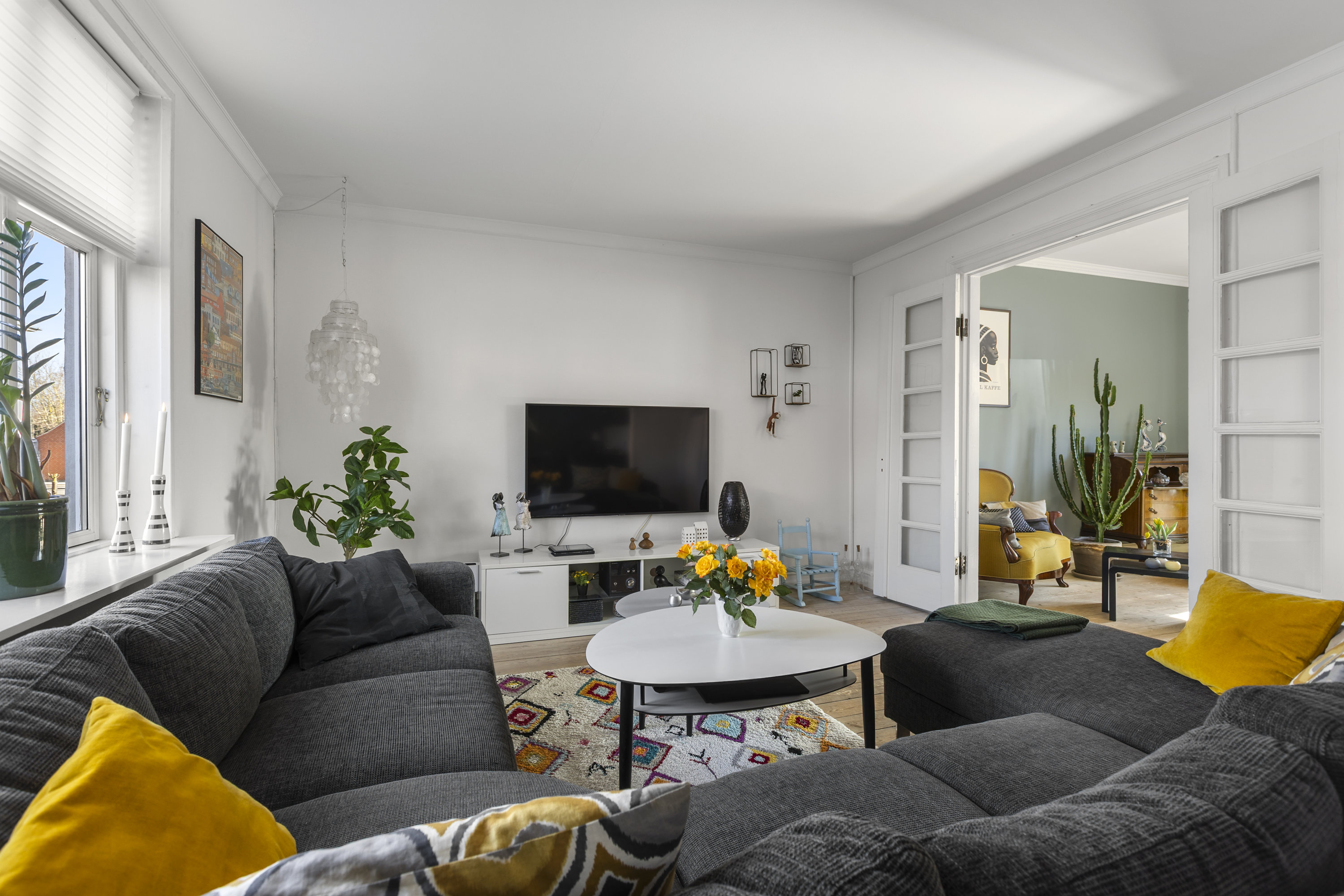 Fremhævet stue billede i fuldskærmstilstand. Billede af Teglgården 10, 4220 Korsør