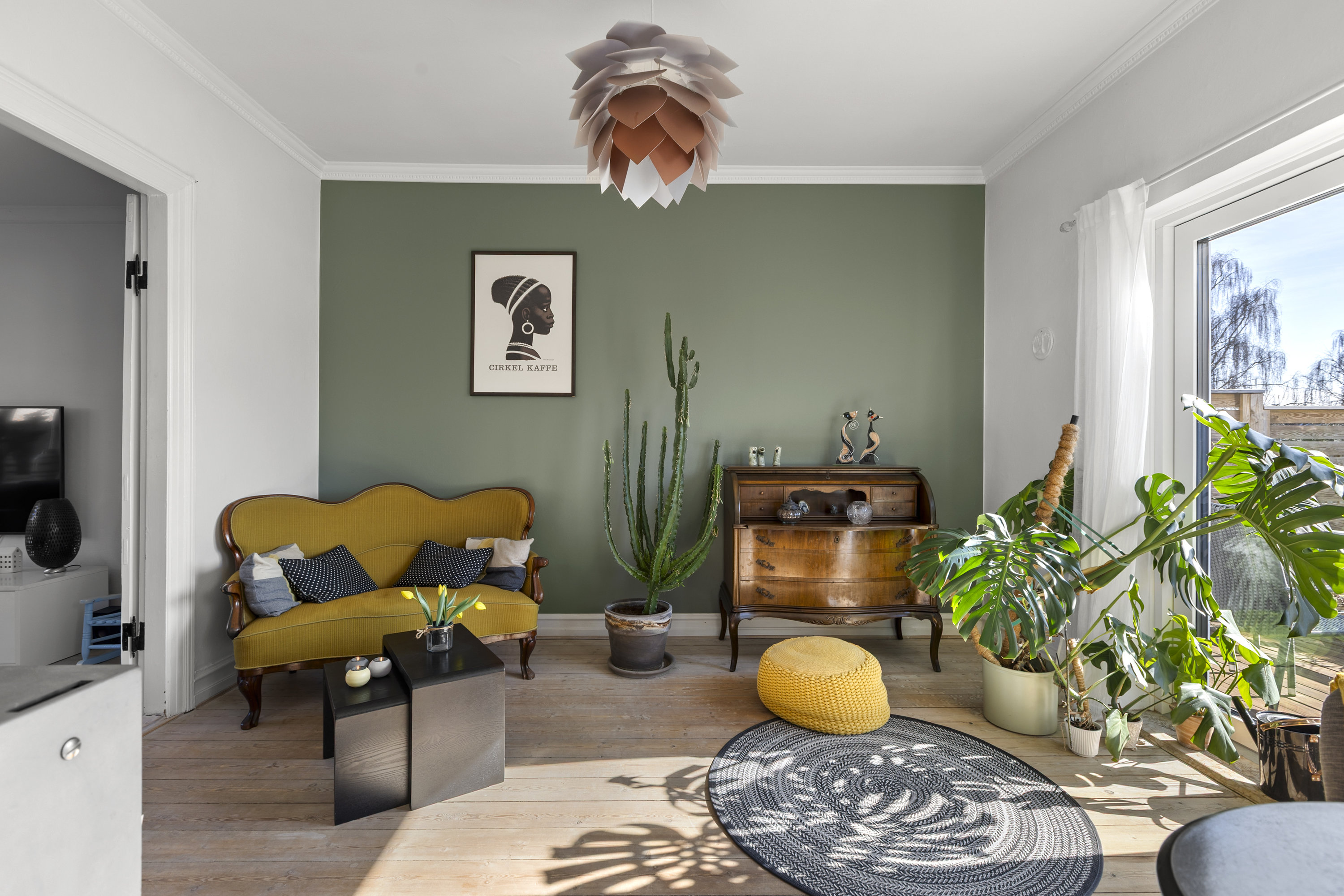 Fremhævet stue billede i fuldskærmstilstand. Billede af Teglgården 10, 4220 Korsør