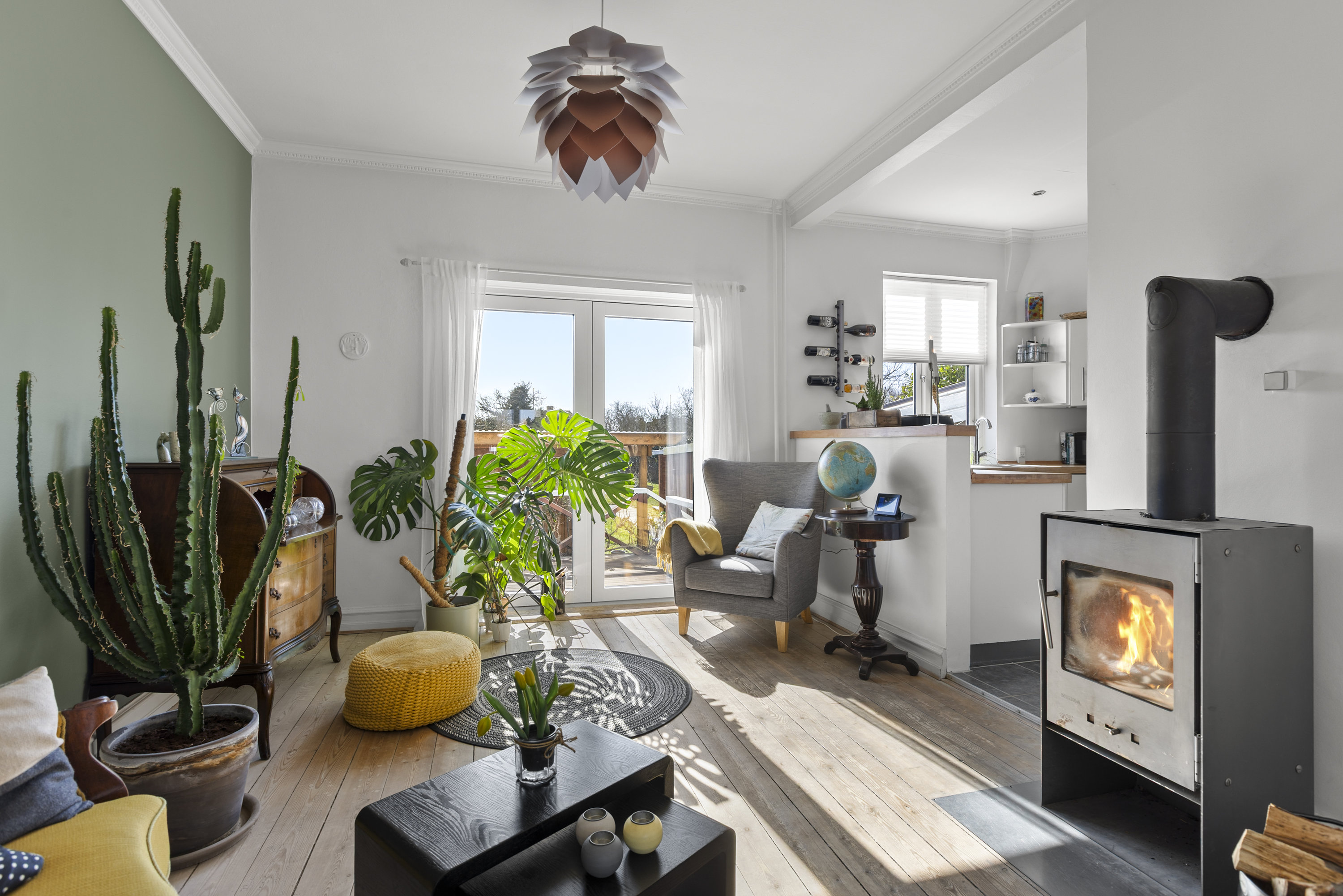 Fremhævet stue billede i fuldskærmstilstand. Billede af Teglgården 10, 4220 Korsør