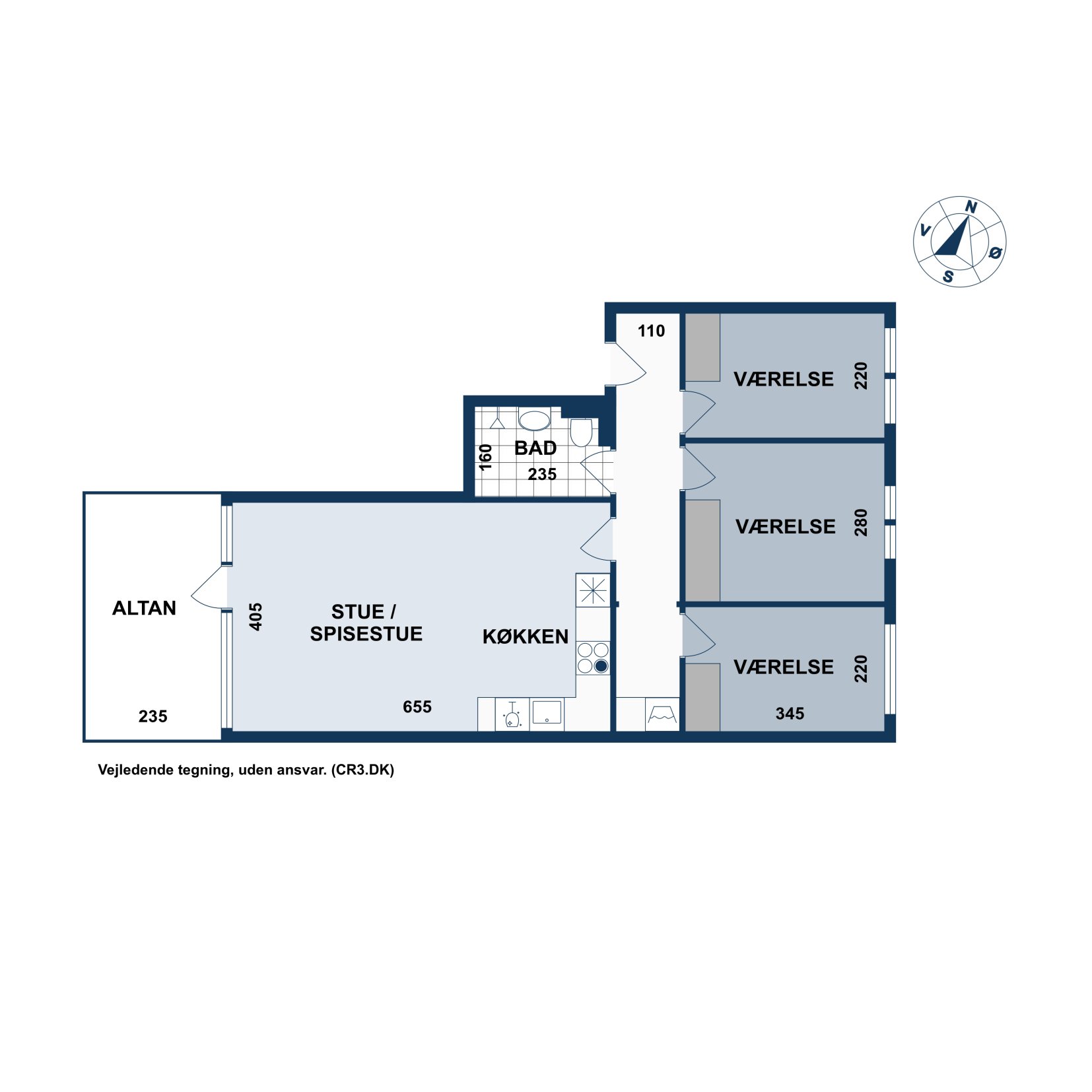 Plantegninger billede af Mølleåparken 15, st.. tv., 2800 Kongens Lyngby
