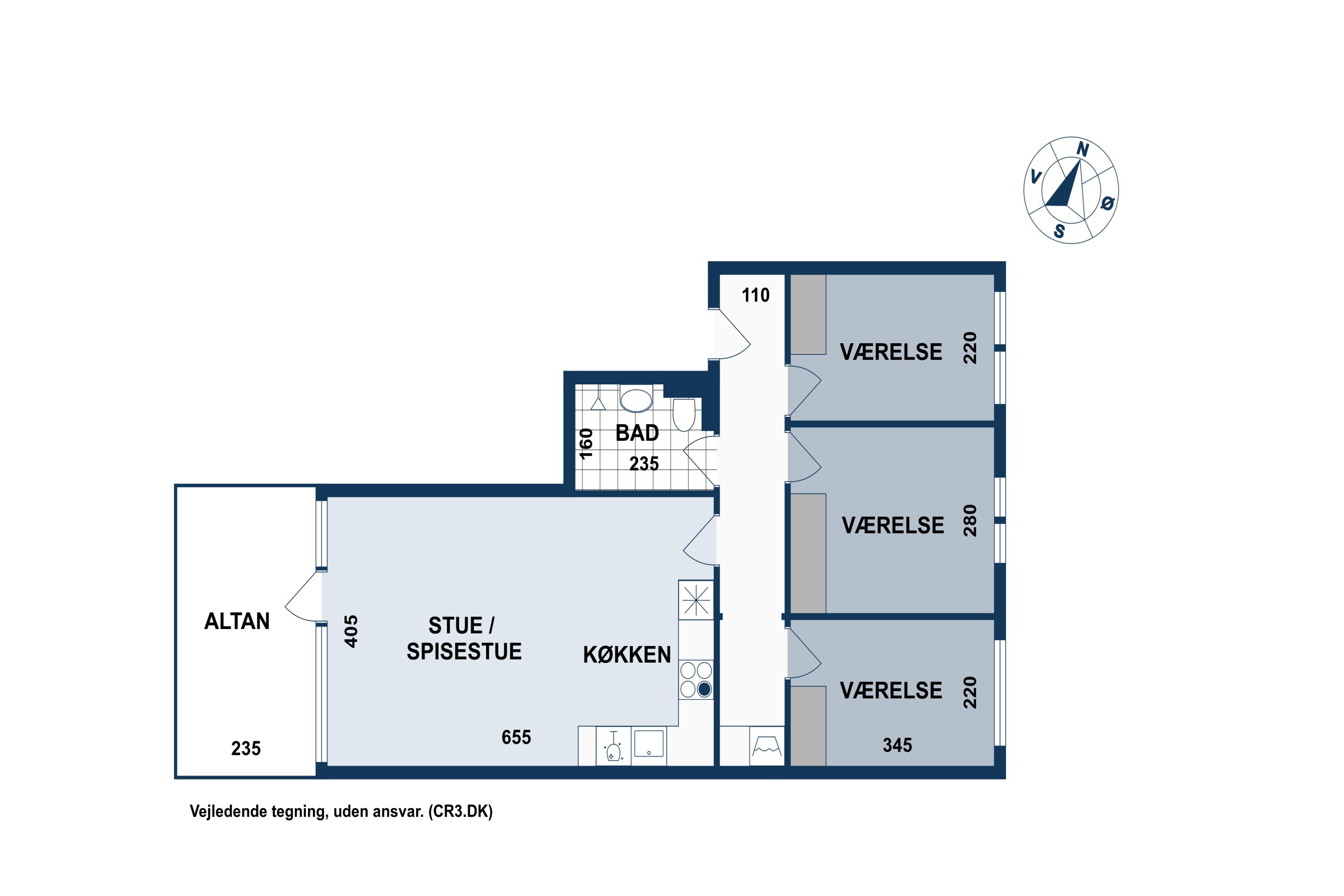 Plantegninger billede af Mølleåparken 15, st.. tv., 2800 Kongens Lyngby