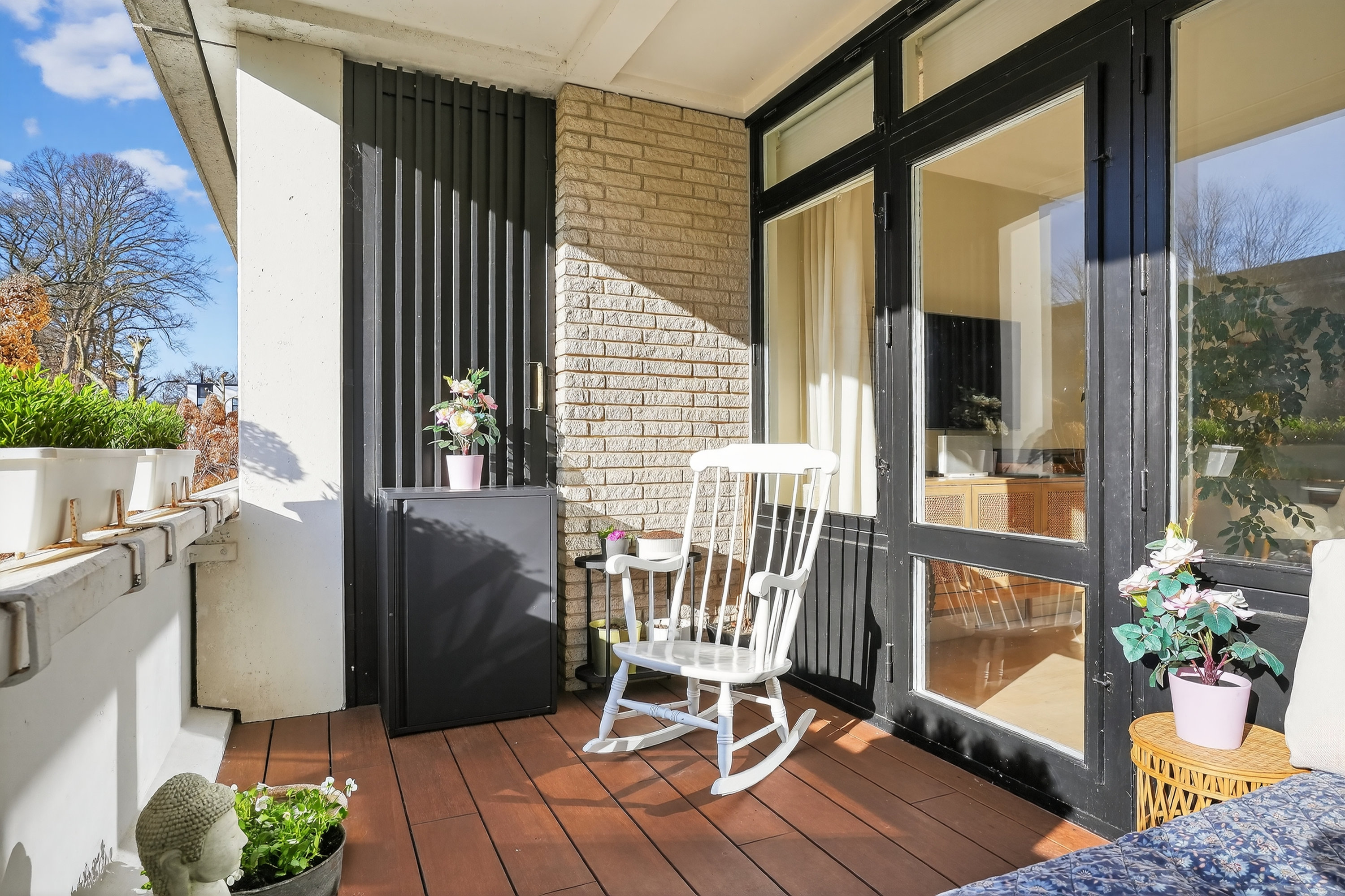 Fremhævet altan billede i fuldskærmstilstand. Billede af Mølleåparken 15, st.. tv., 2800 Kongens Lyngby