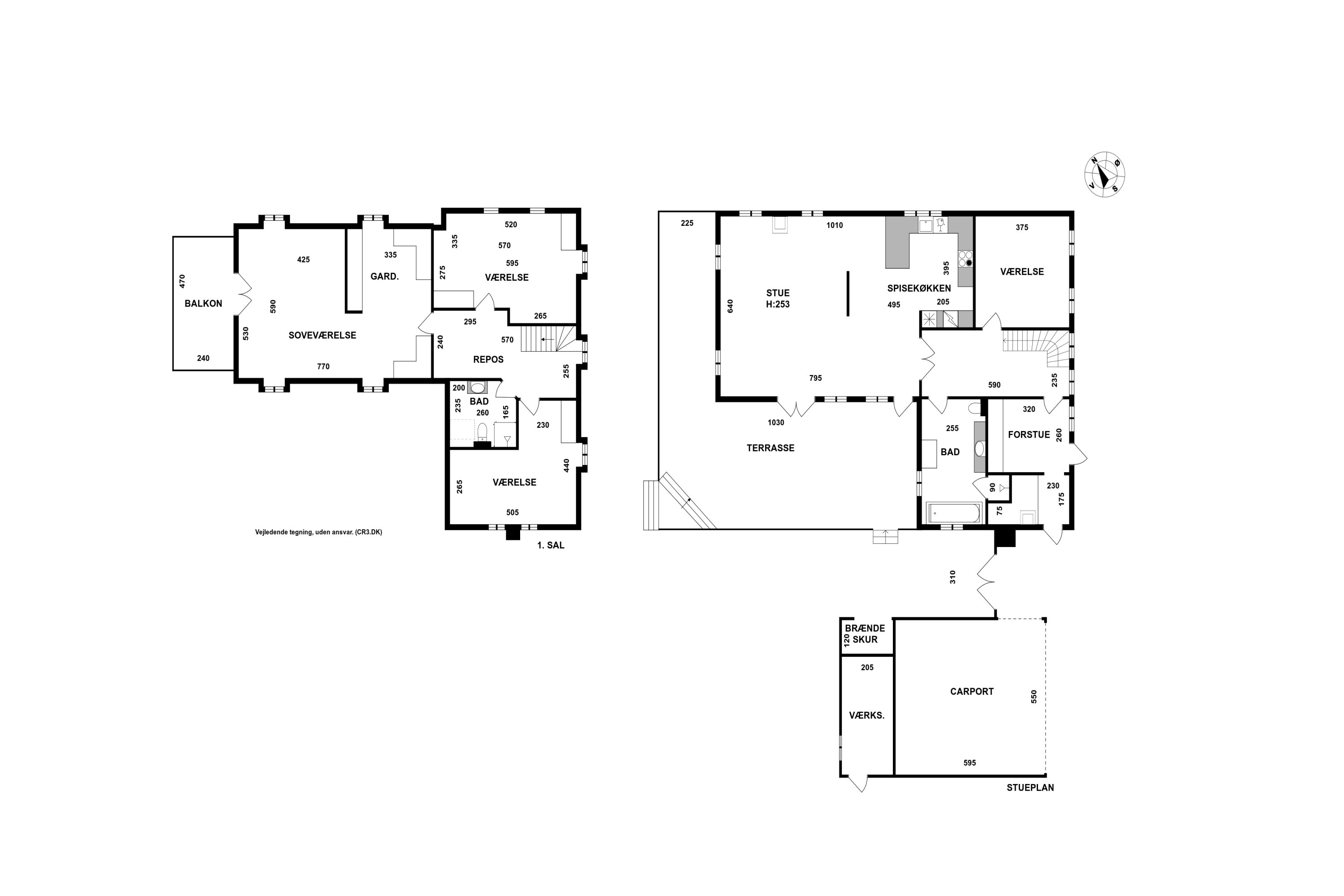 Plantegninger billede af Harløsevej 280, 3400 Hillerød