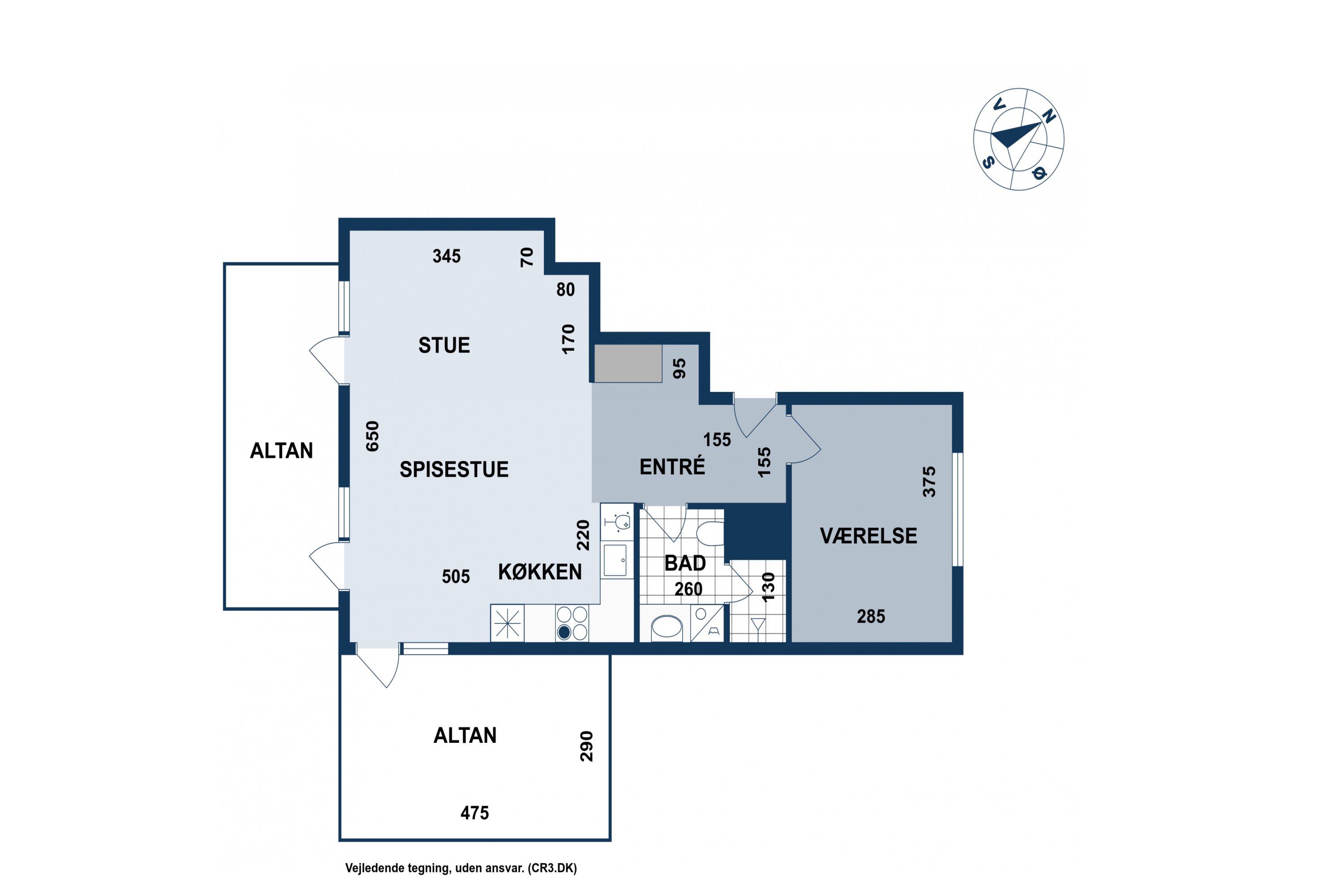 Plantegninger billede af Ingrid Marievej 52, 5. tv., 2500 Valby