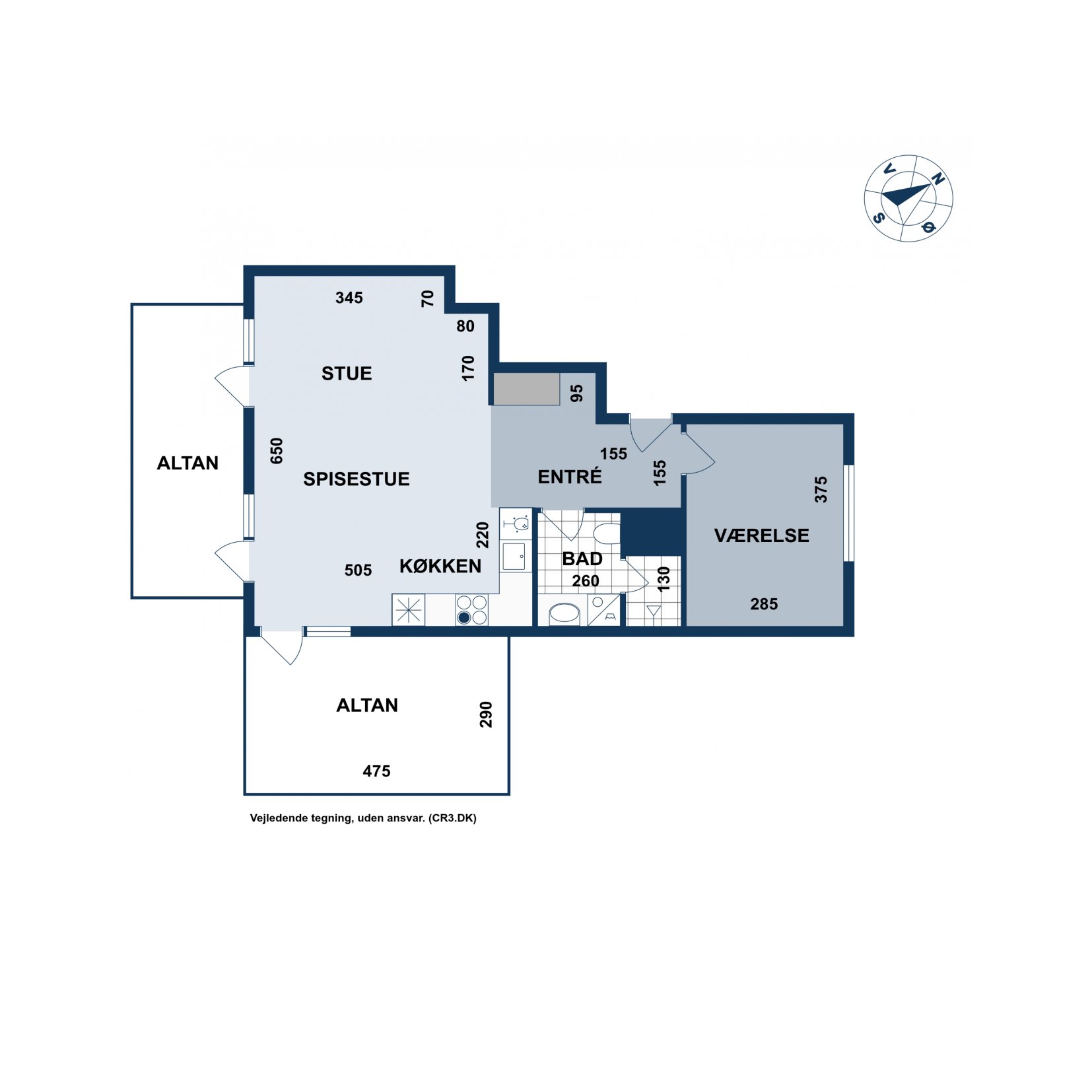 Plantegninger billede af Ingrid Marievej 52, 5. tv., 2500 Valby