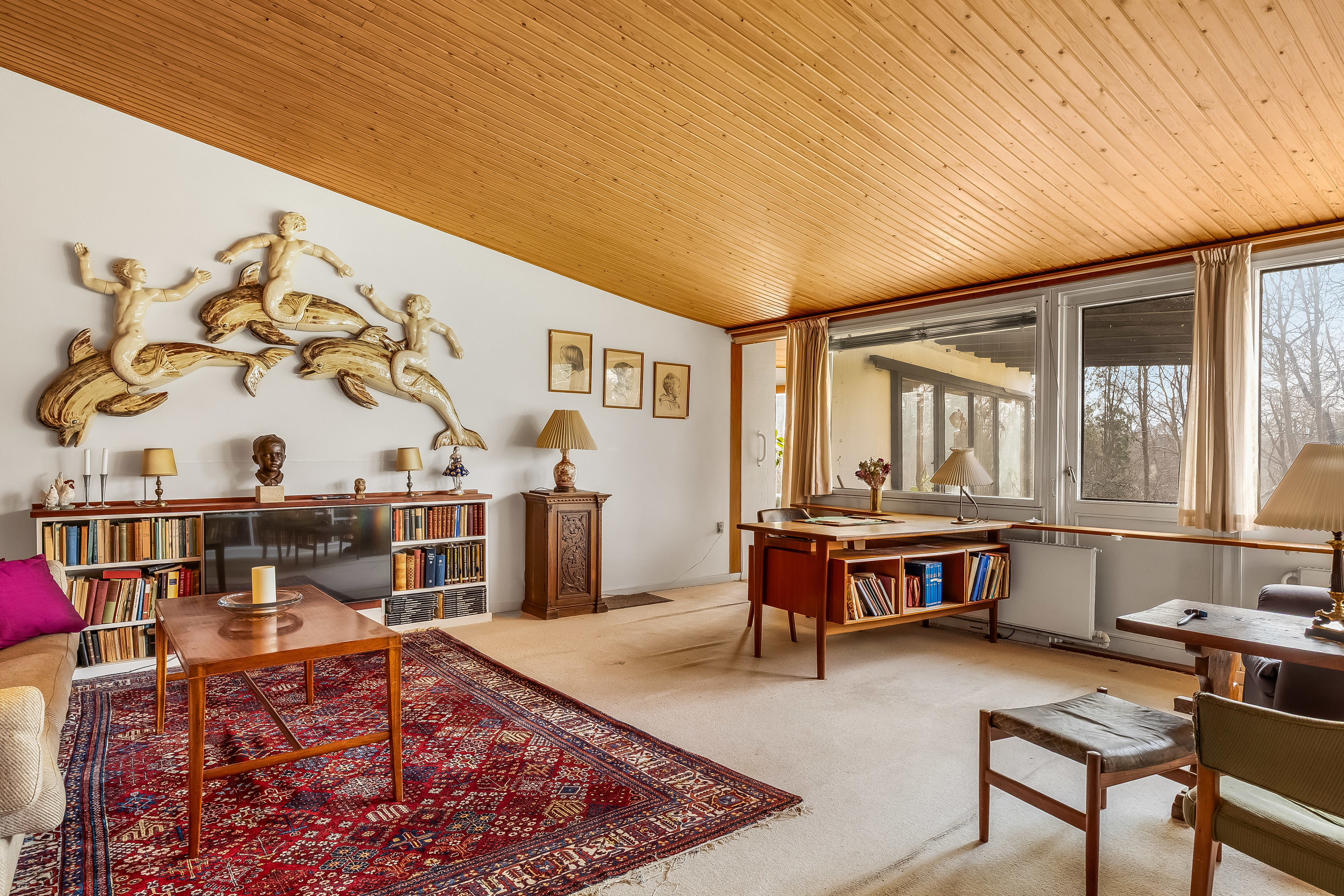 Fremhævet stue billede i fuldskærmstilstand. Billede af Skovtoftebakken 11, 2830 Virum