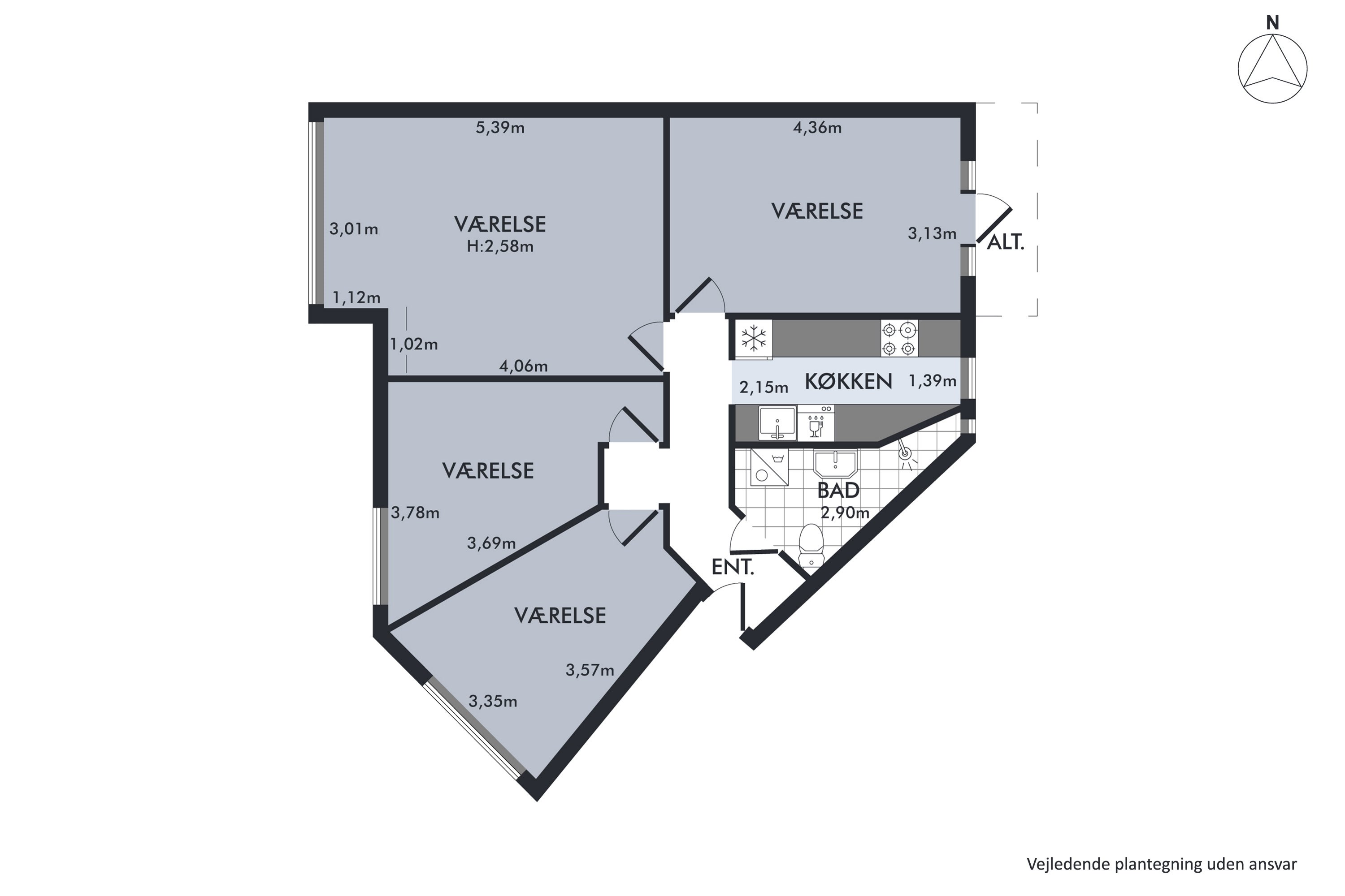 Plantegninger billede af Ørstedsgade 41, 1. tv., 5000 Odense C