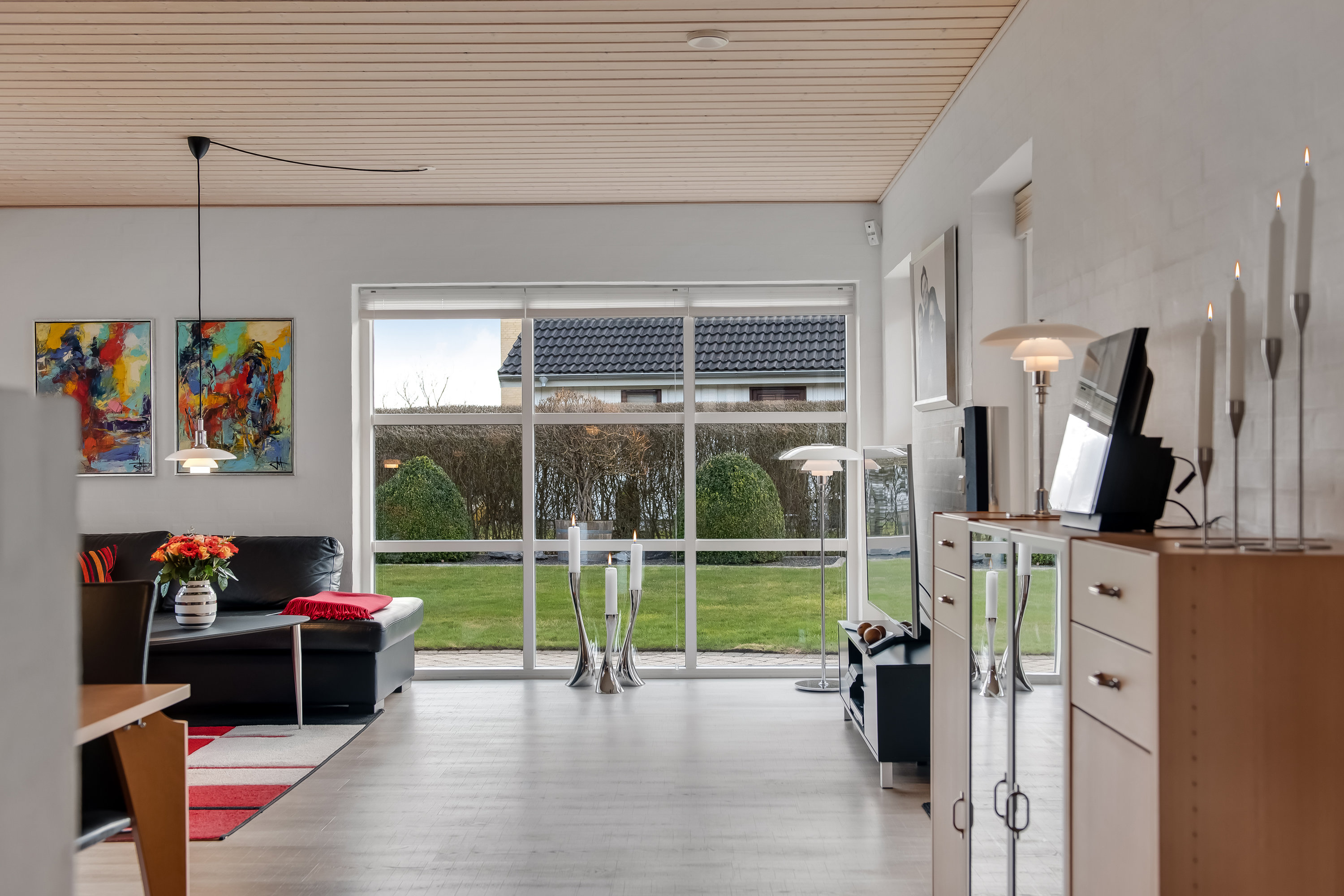 Fremhævet stue billede i fuldskærmstilstand. Billede af Skovvikken 34, Mejrup, 7500 Holstebro