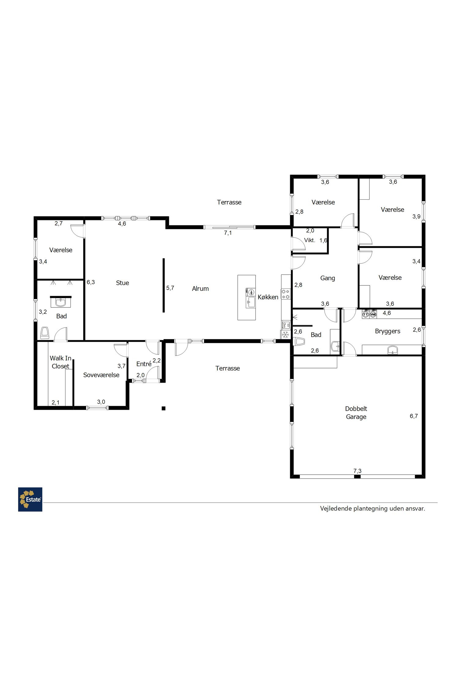 Plantegninger billede af Lillevang 110, 7190 Billund
