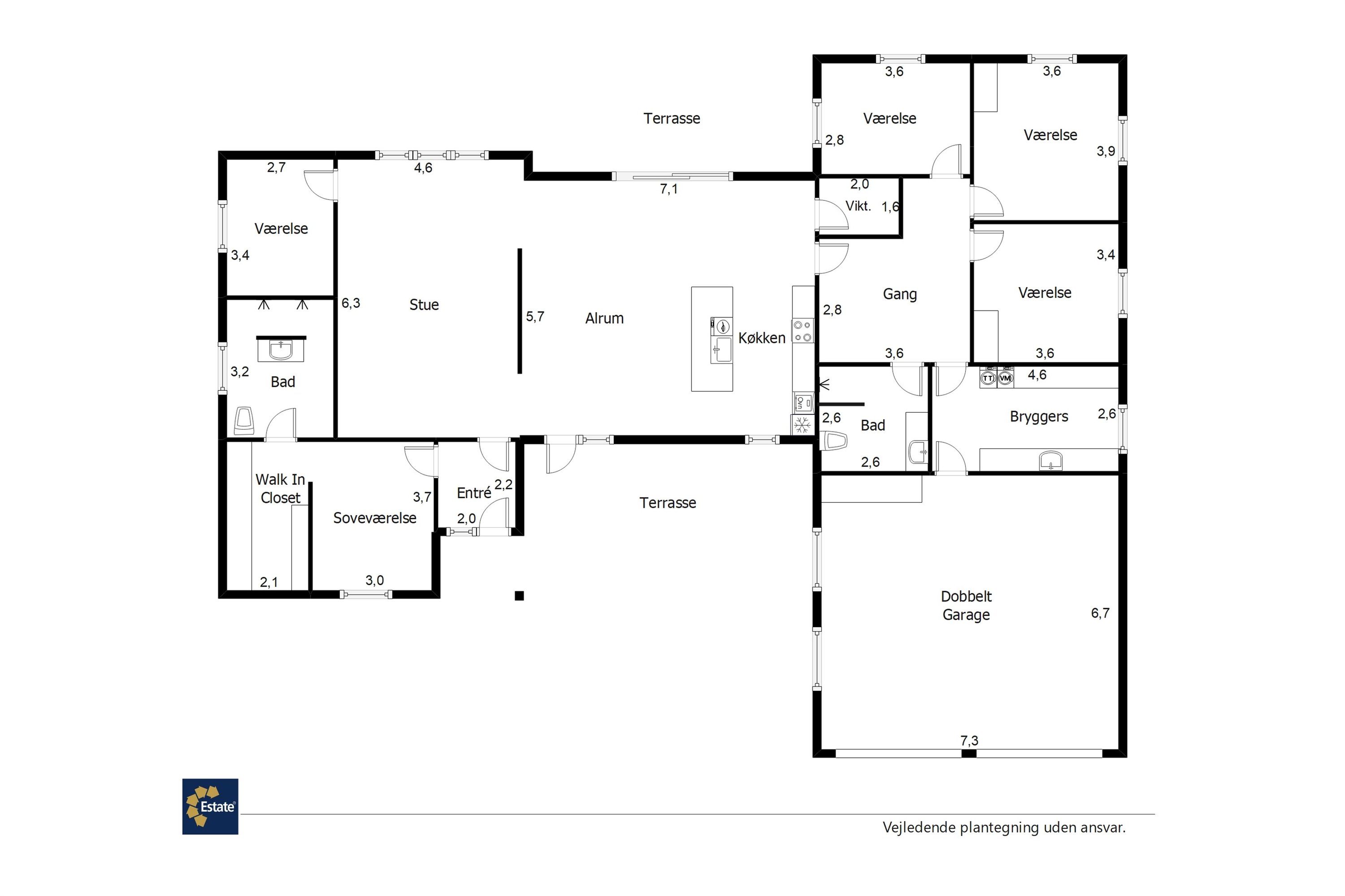 Plantegninger billede af Lillevang 110, 7190 Billund