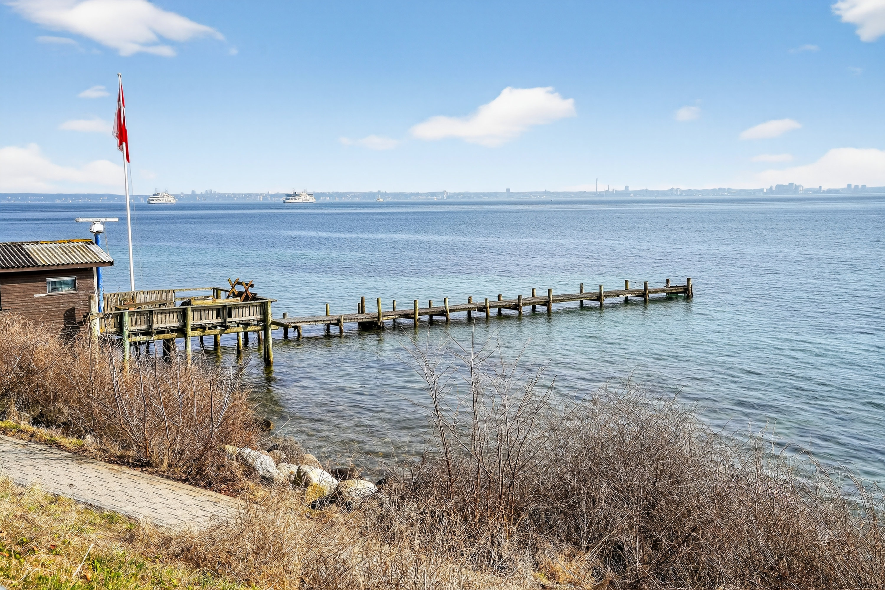 Fremhævet luftfoto billede i fuldskærmstilstand. Billede af Skansørevej 6, 3000 Helsingør