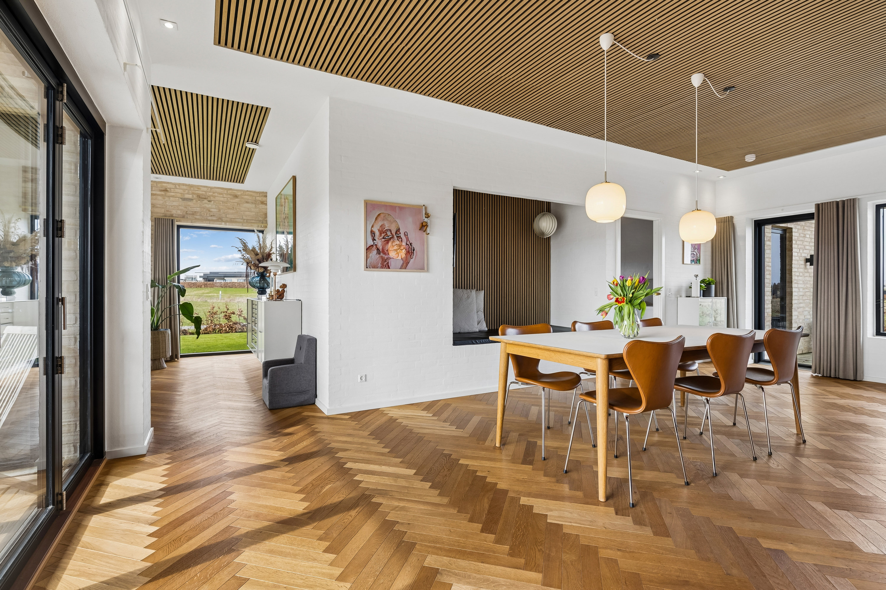 Fremhævet spisestue billede i fuldskærmstilstand. Billede af Lille Dalby Ager 6, 8722 Hedensted