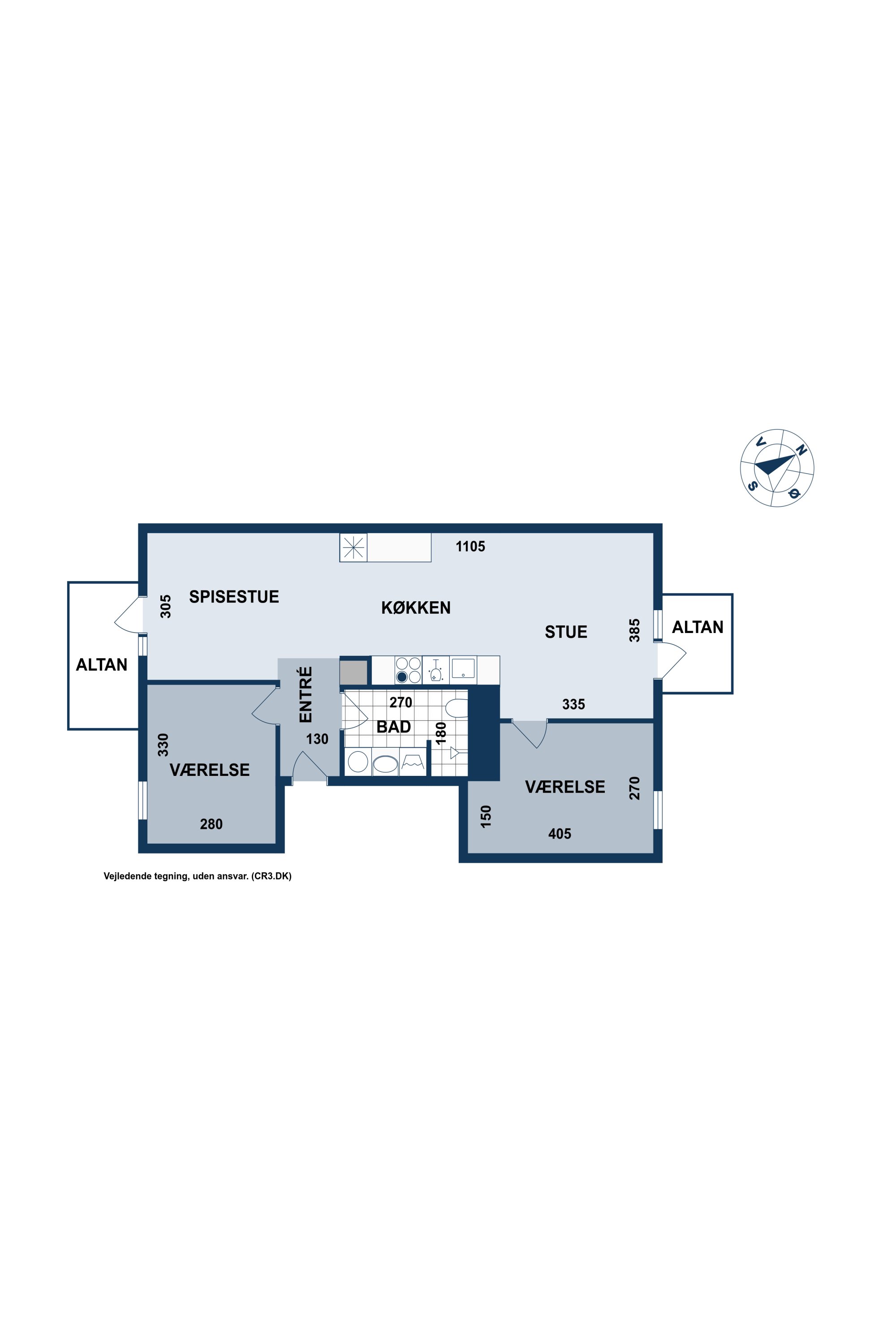 Plantegninger billede af Karin Nellemoses Vej 3, 1. th., 2500 Valby