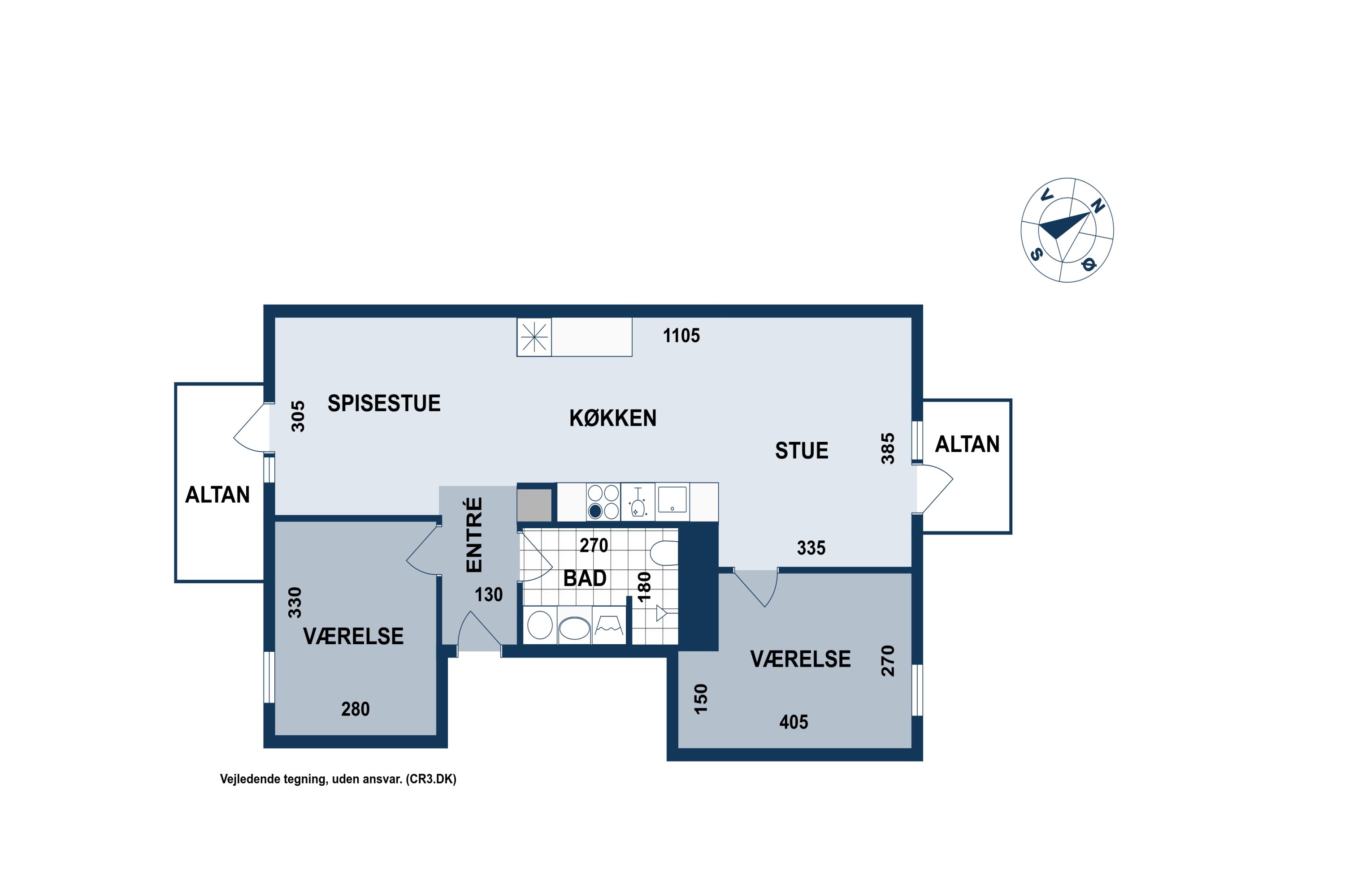 Plantegninger billede af Karin Nellemoses Vej 3, 1. th., 2500 Valby