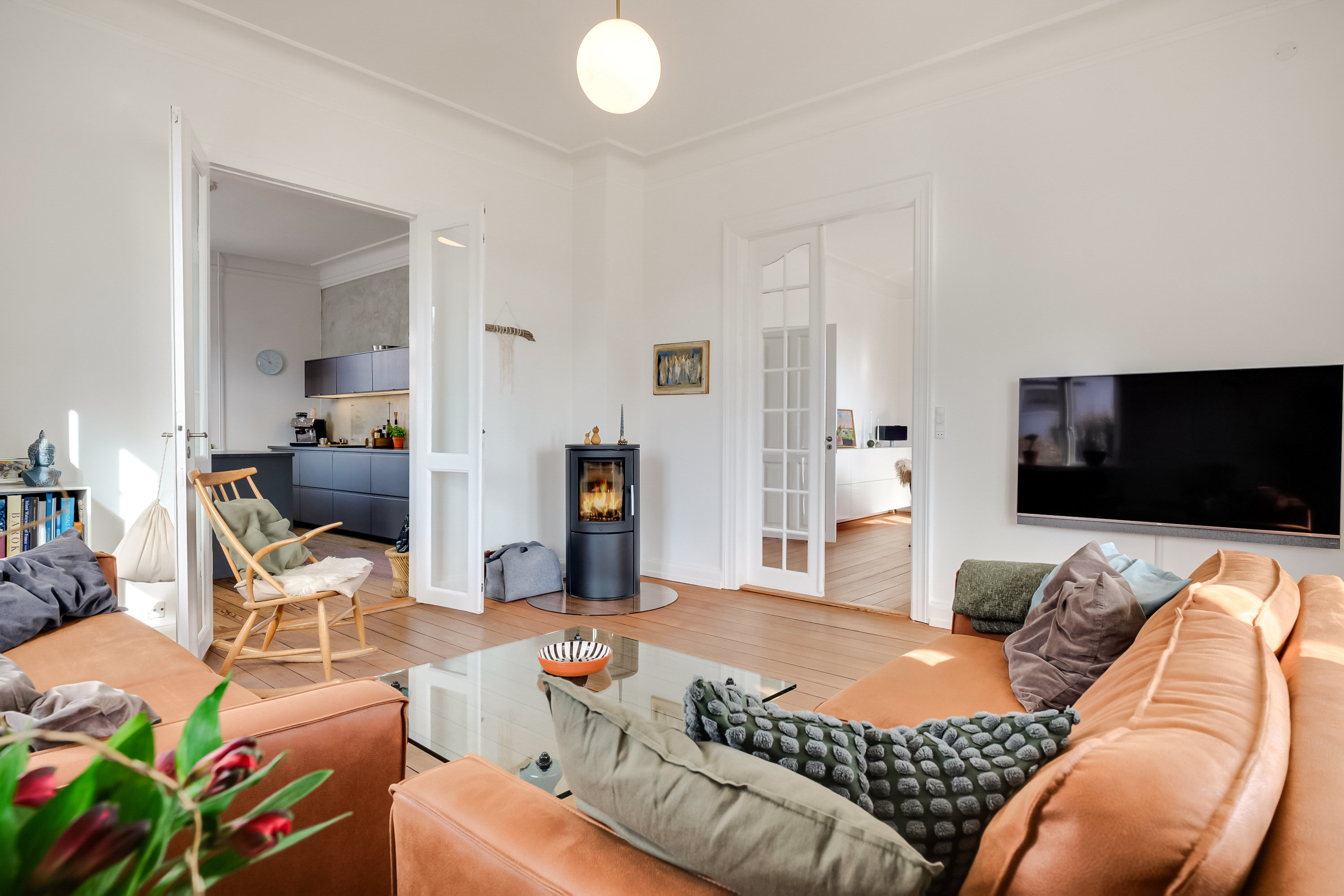 Fremhævet stue billede i fuldskærmstilstand. Billede af Dyrehavevej 26, 5800 Nyborg