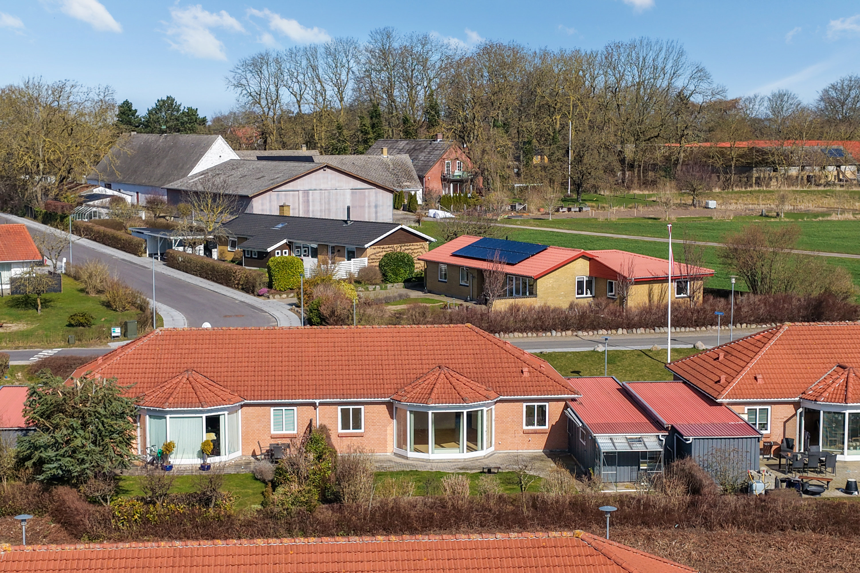 Fremhævet luftfoto billede i fuldskærmstilstand. Billede af Hylleager 6, Aunslev, 5800 Nyborg