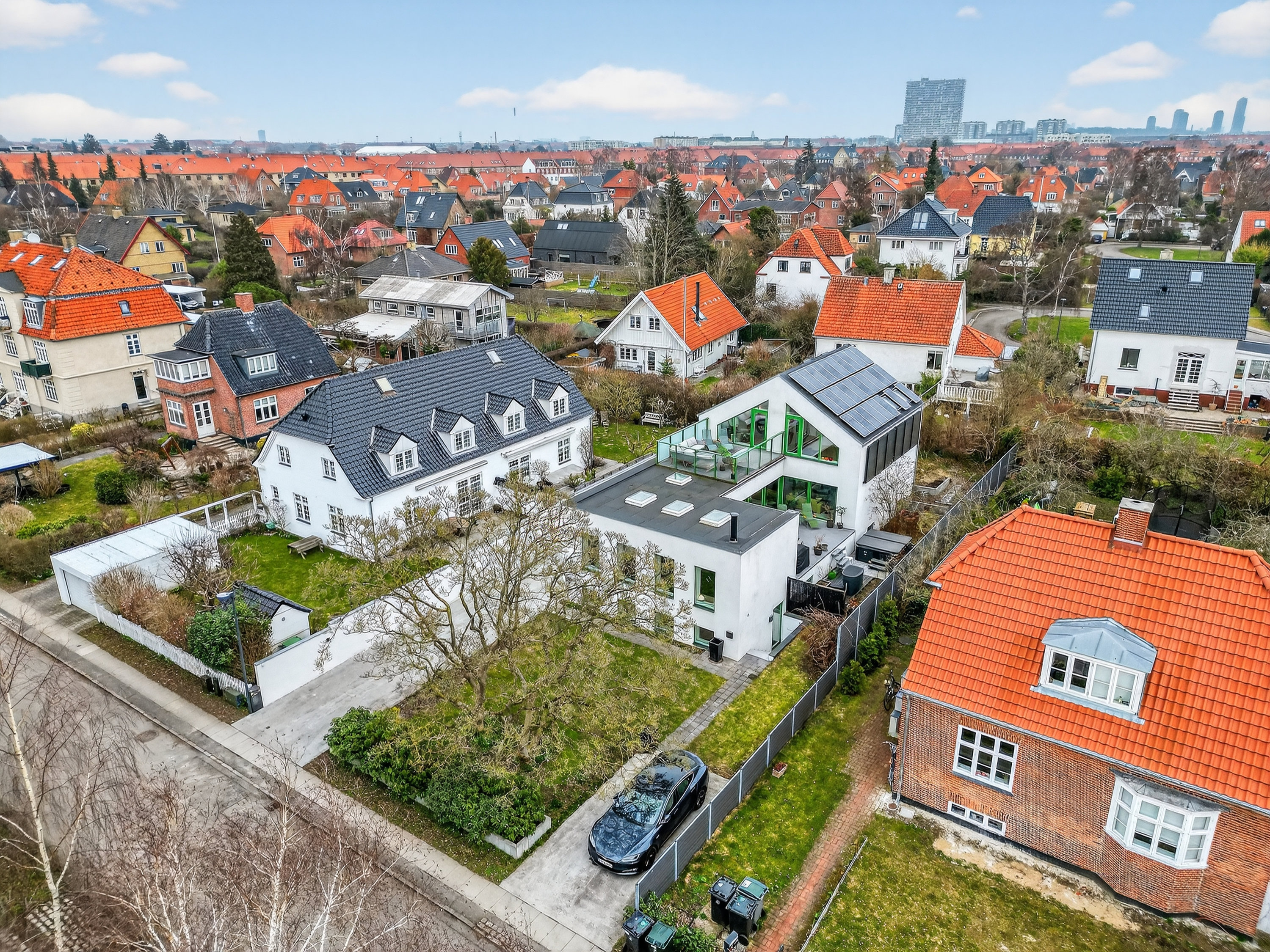 Villa: Luftfoto på Engdraget 25, 2500 Valby
