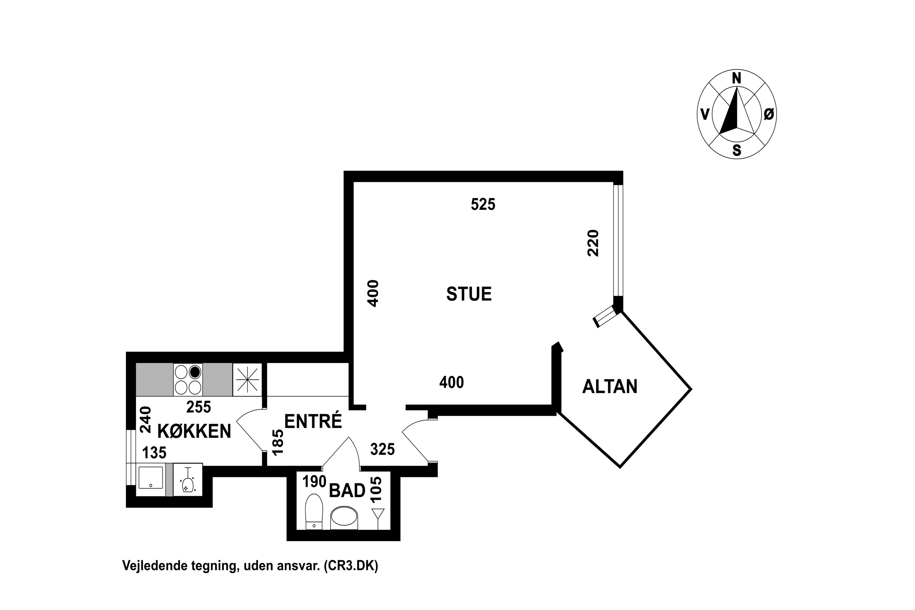 Plantegninger billede af Ved Andebakken 5, st.. th., 2000 Frederiksberg