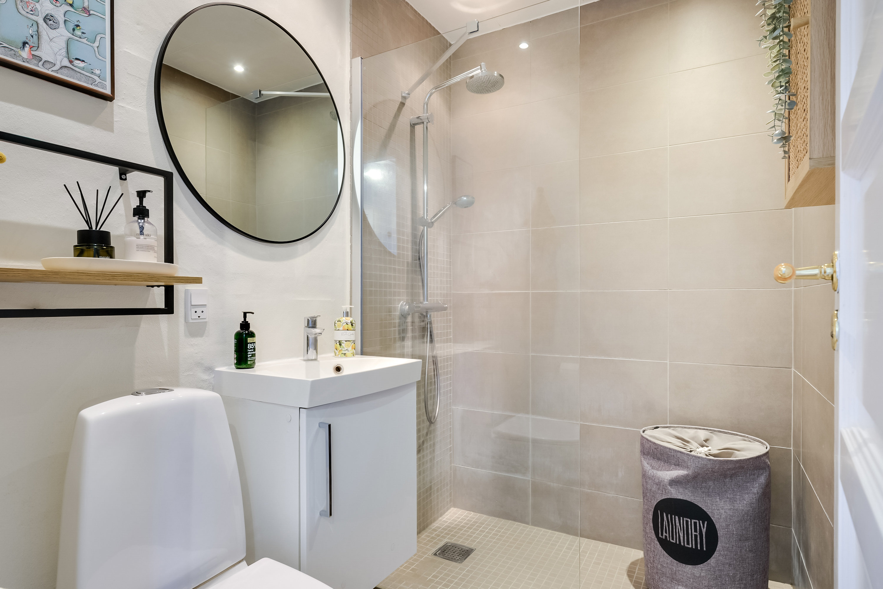 Fremhævet badeværelse billede i fuldskærmstilstand. Billede af Risvej 88, 5800 Nyborg