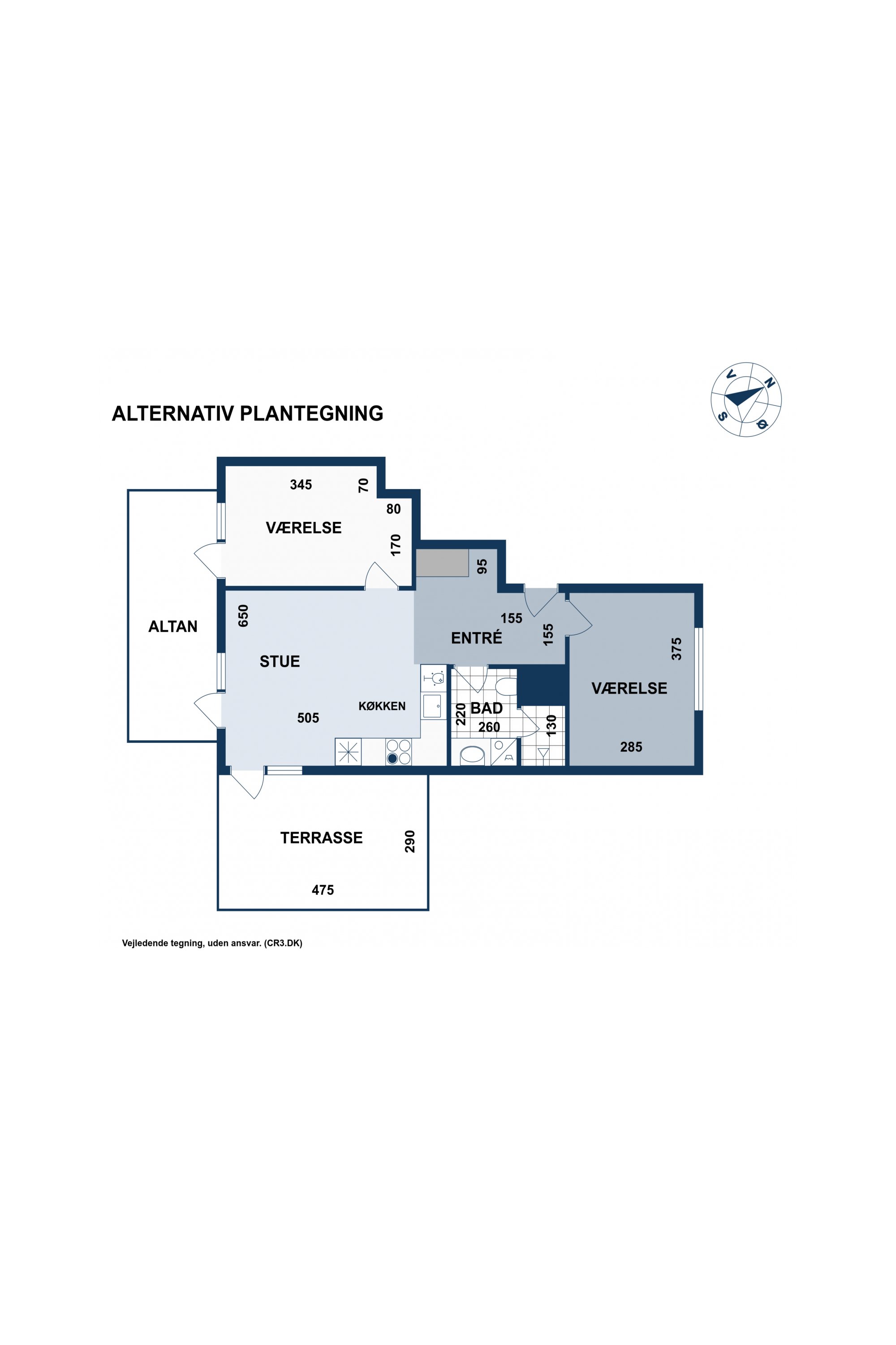 Plantegninger billede af Ingrid Marievej 52, 5. tv., 2500 Valby