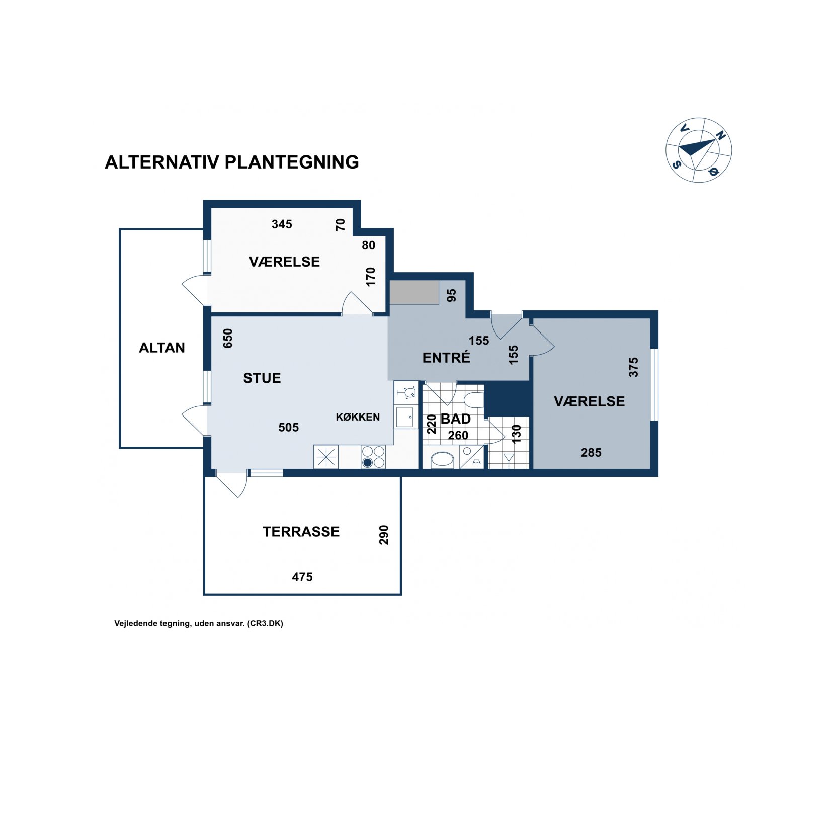 Plantegninger billede af Ingrid Marievej 52, 5. tv., 2500 Valby