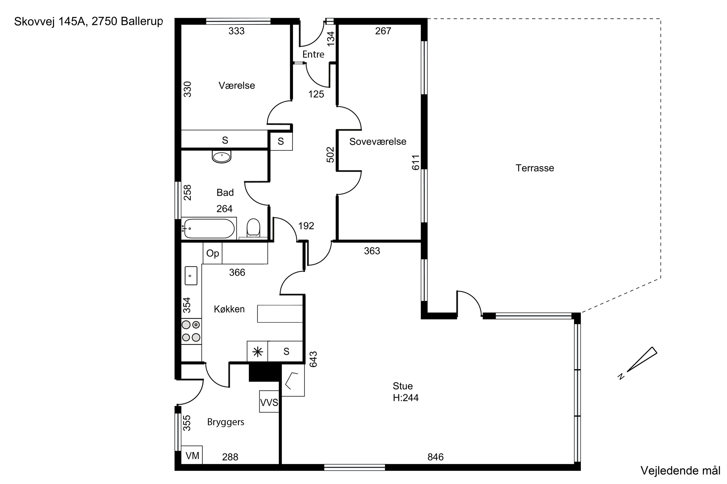 Plantegninger billede af Skovvej 145A, 2750 Ballerup