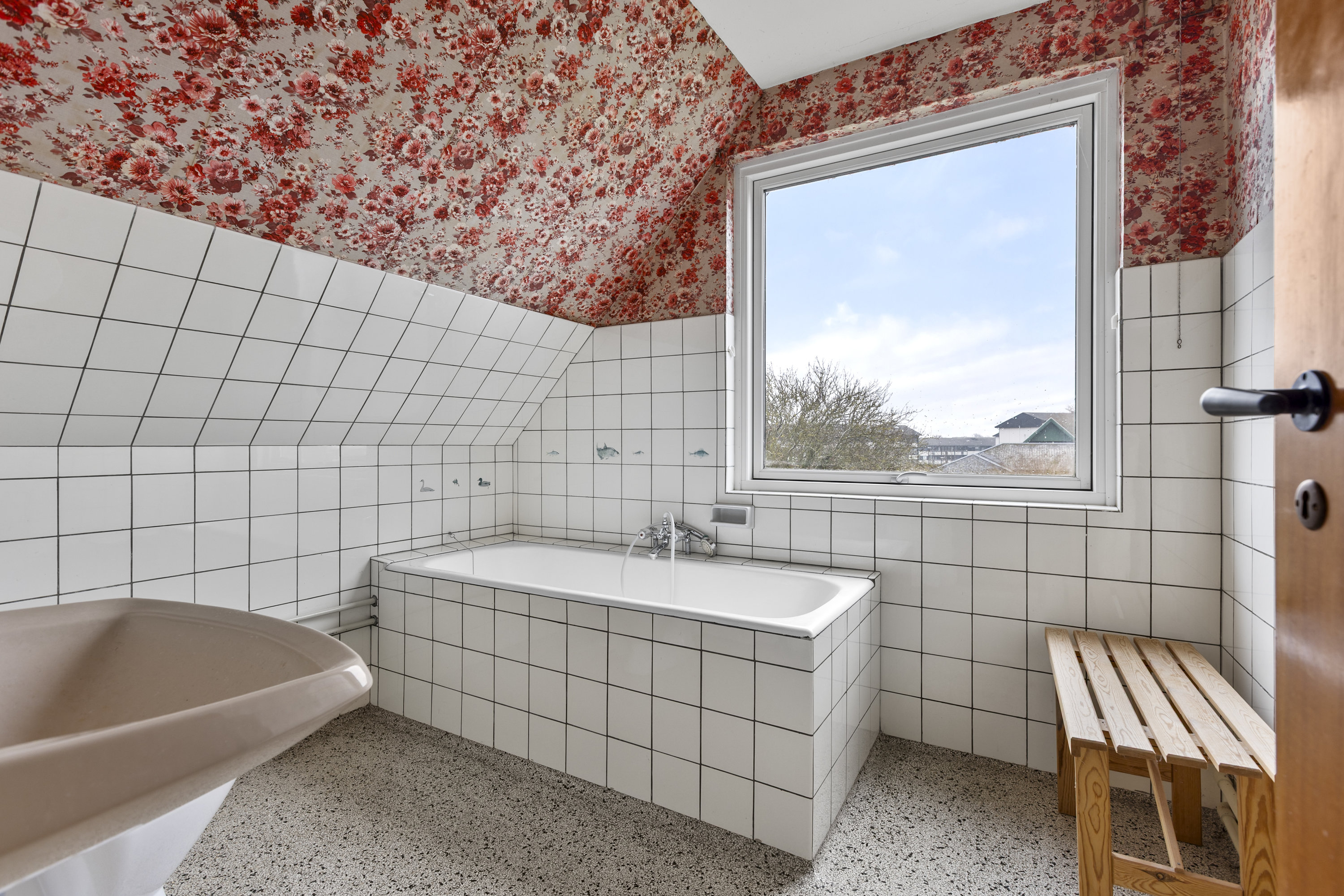 Fremhævet badeværelse billede i fuldskærmstilstand. Billede af Rosenvænget 12, 4220 Korsør