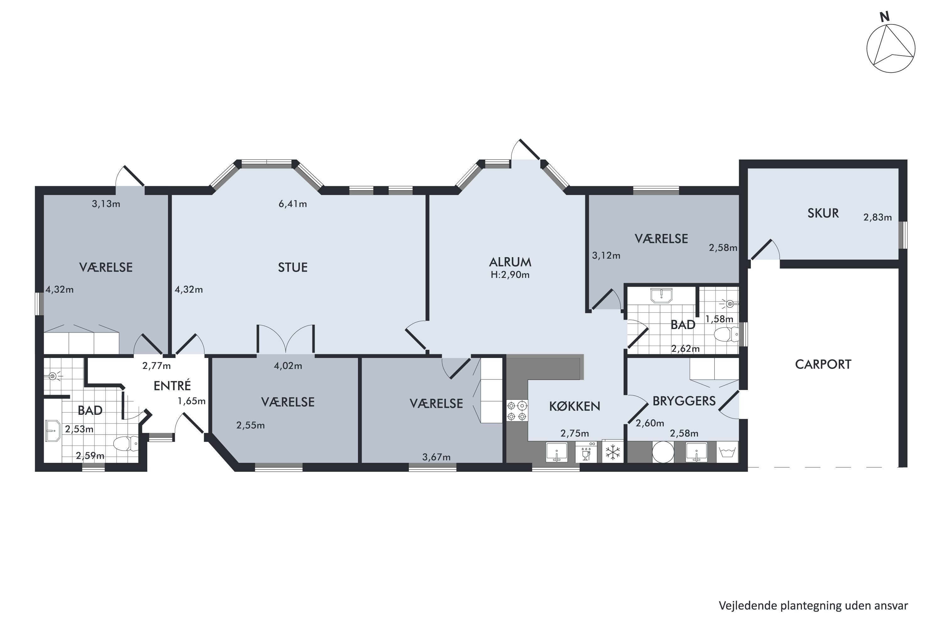 Plantegninger billede af Ranunkelvej 36, 8722 Hedensted