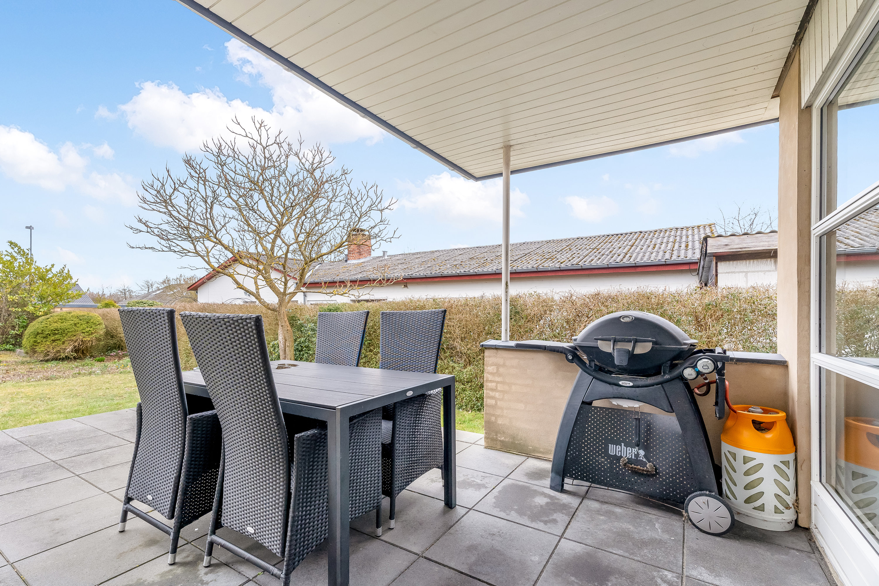 Fremhævet overdækket terrasse billede i fuldskærmstilstand. Billede af Svingels Allé 50, 4900 Nakskov