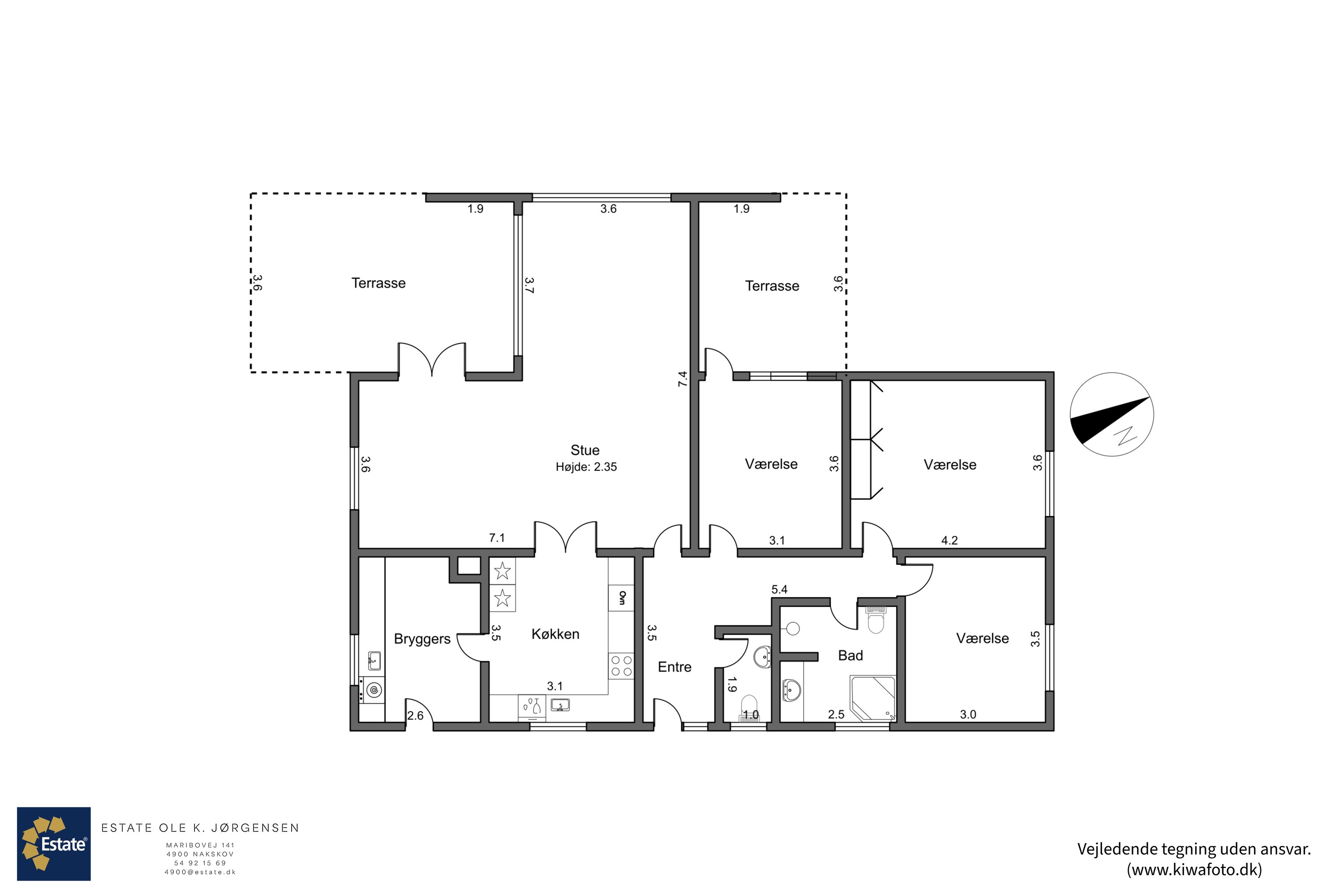 Plantegninger billede af Svingels Allé 50, 4900 Nakskov