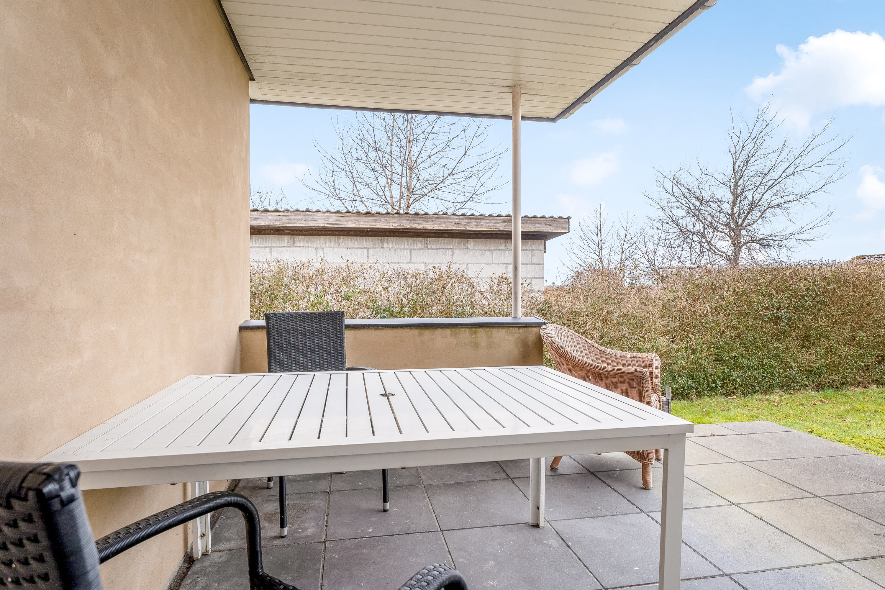 Fremhævet overdækket terrasse billede i fuldskærmstilstand. Billede af Svingels Allé 50, 4900 Nakskov