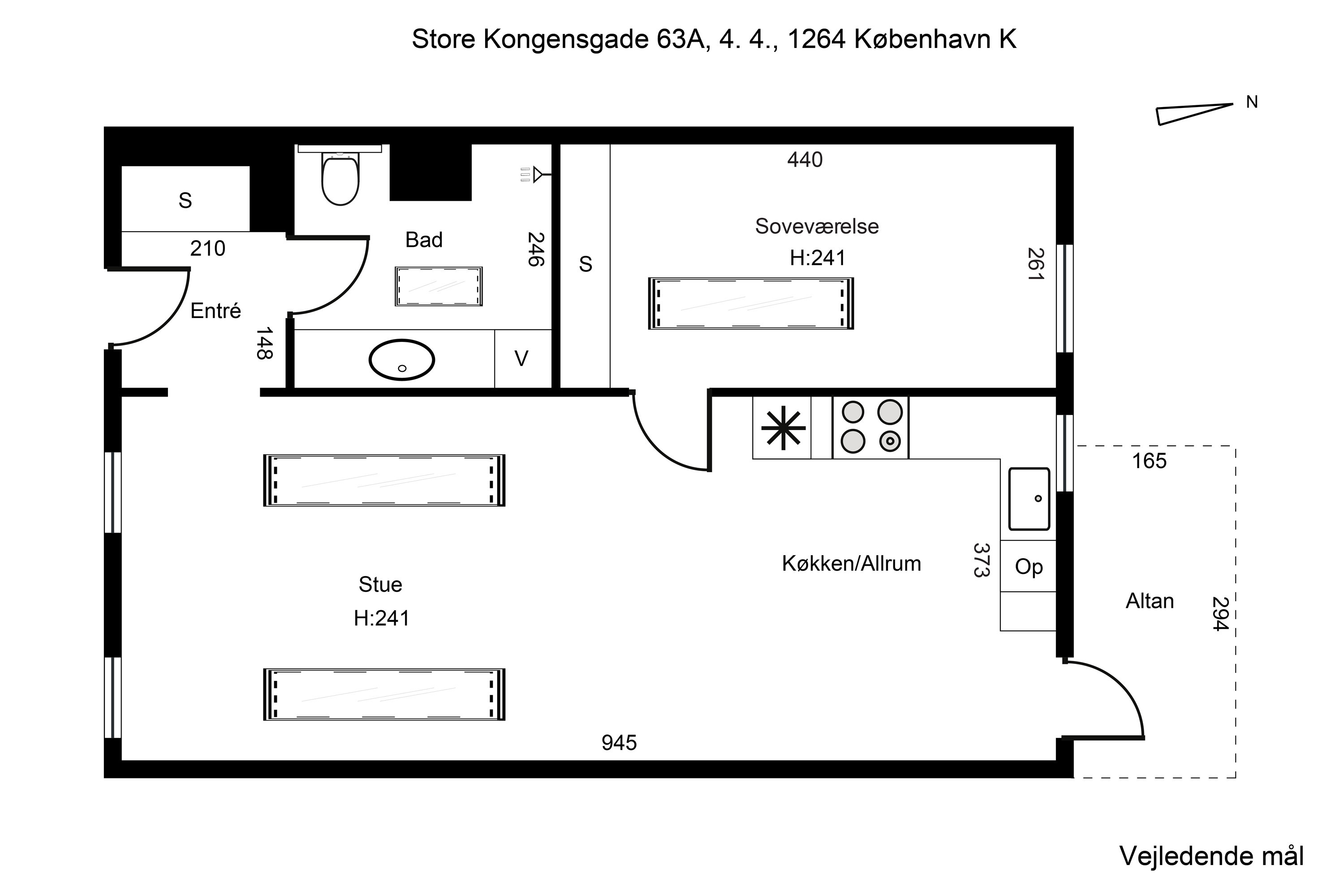 Plantegninger billede af Store Kongensgade 63A, 4. 4., 1264 København K