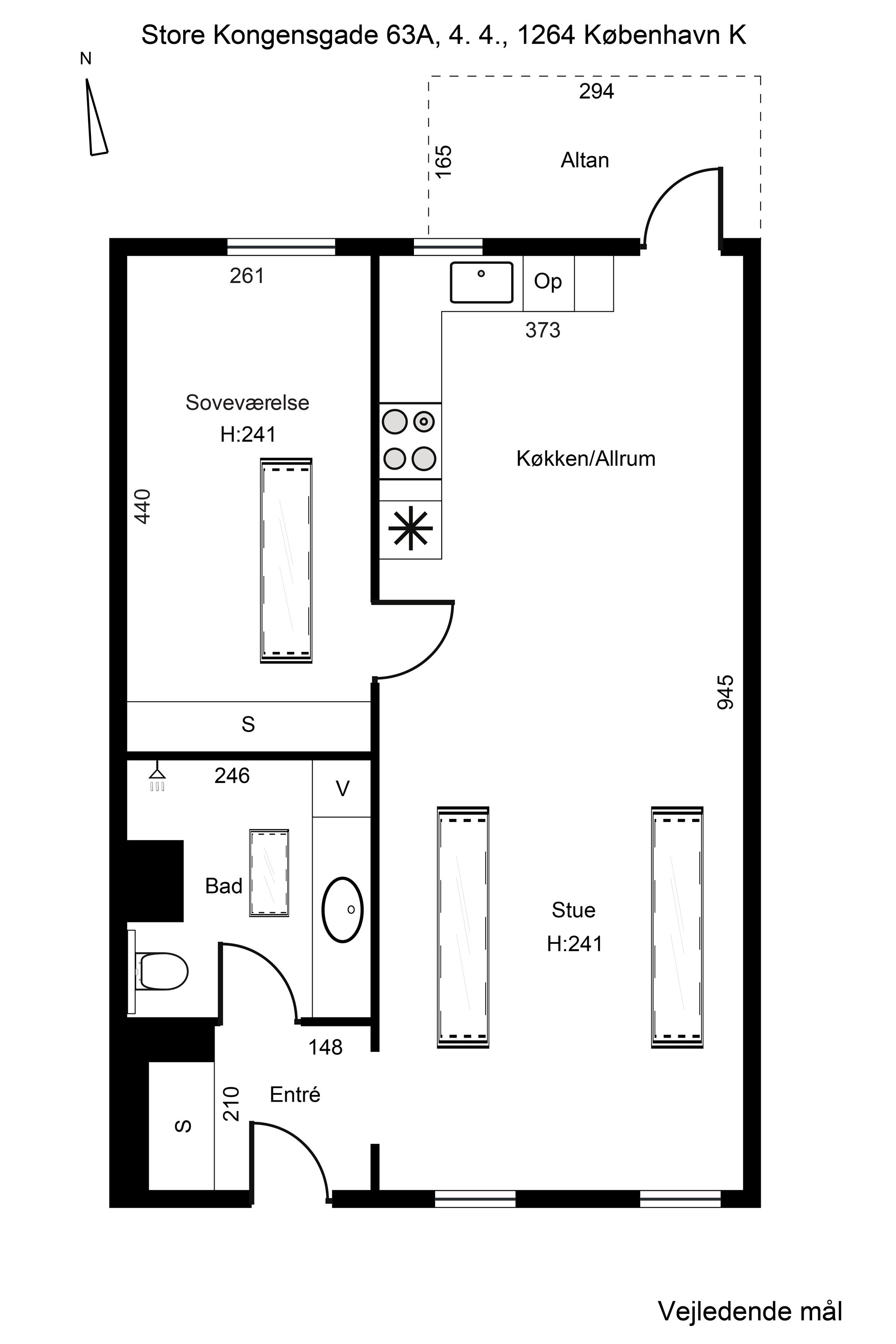 Plantegninger billede af Store Kongensgade 63A, 4. 4., 1264 København K