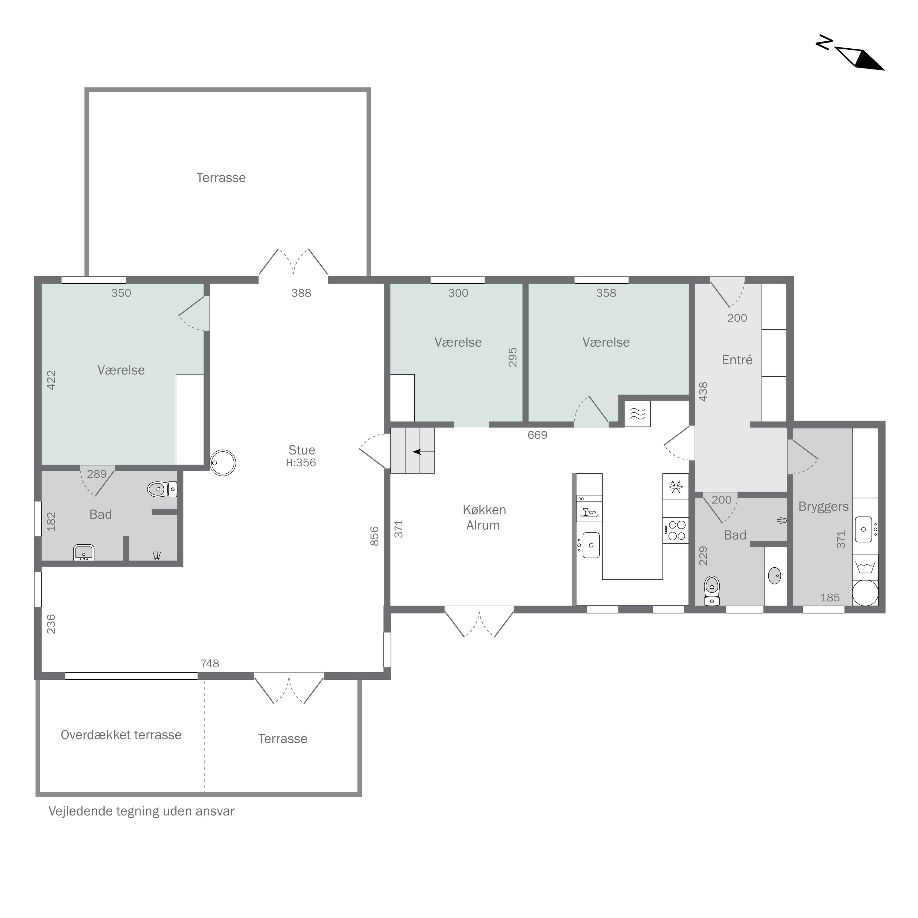 Plantegninger billede af Hovmosevej 15, Gadevang, 3400 Hillerød