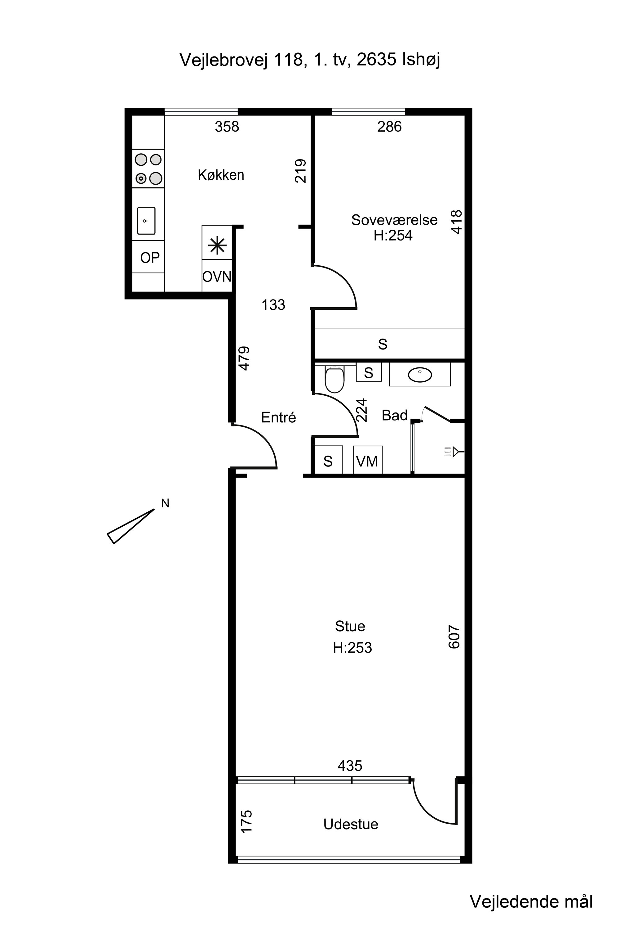 Plantegninger billede af Vejlebrovej 118, 1. tv., 2635 Ishøj