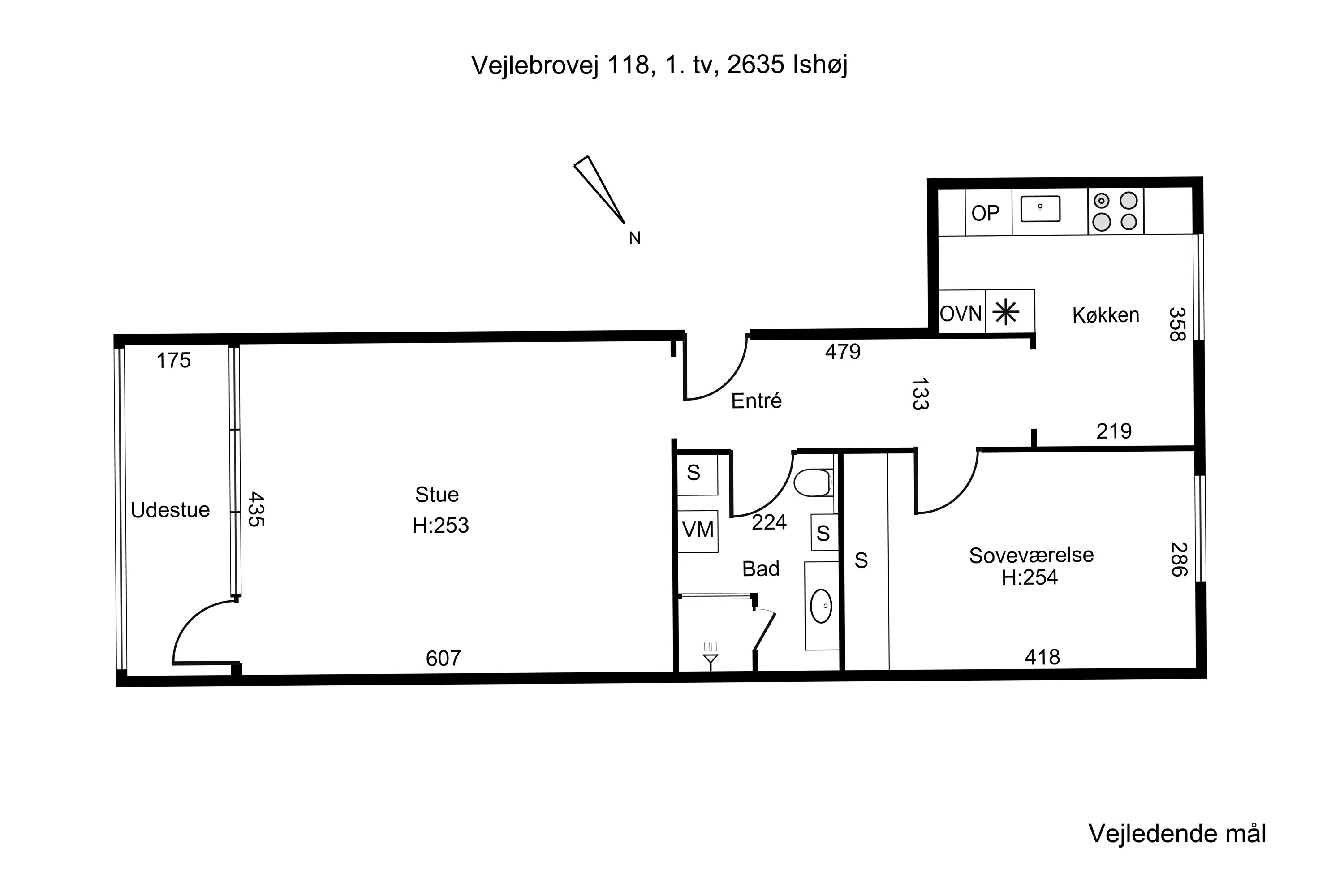 Plantegninger billede af Vejlebrovej 118, 1. tv., 2635 Ishøj