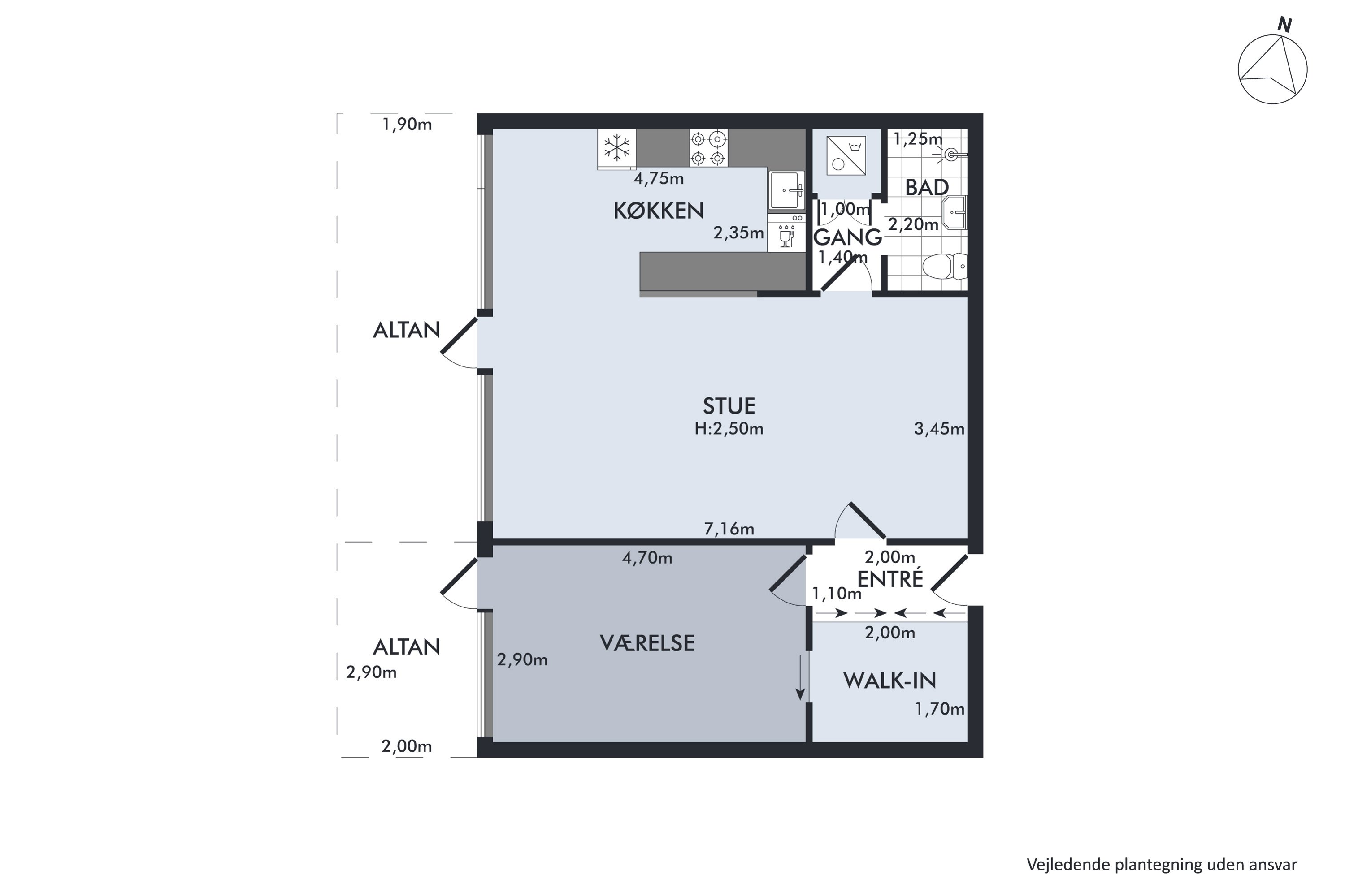 Plantegninger billede af Eremitageparken 95, 1. a., 2800 Kongens Lyngby
