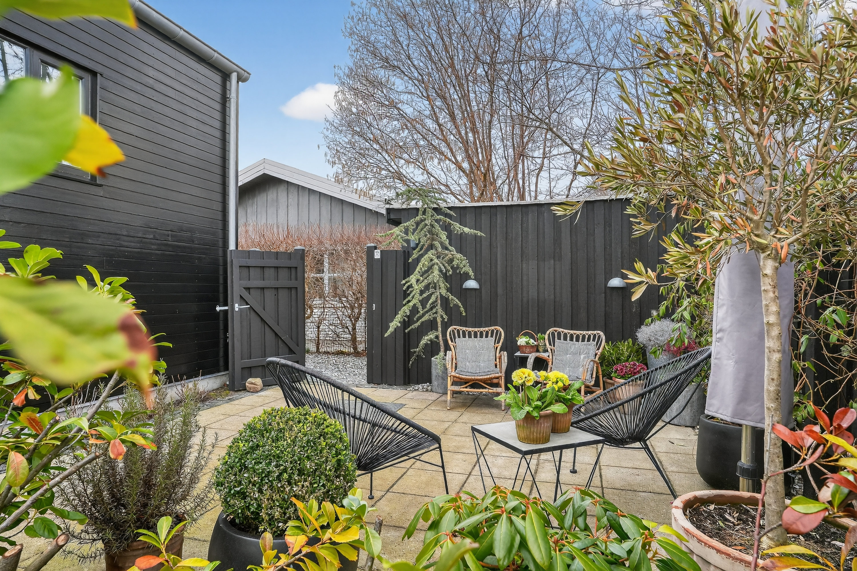 Fremhævet terrasse billede i fuldskærmstilstand. Billede af Vildrosevej 42, Hareskov, 3500 Værløse