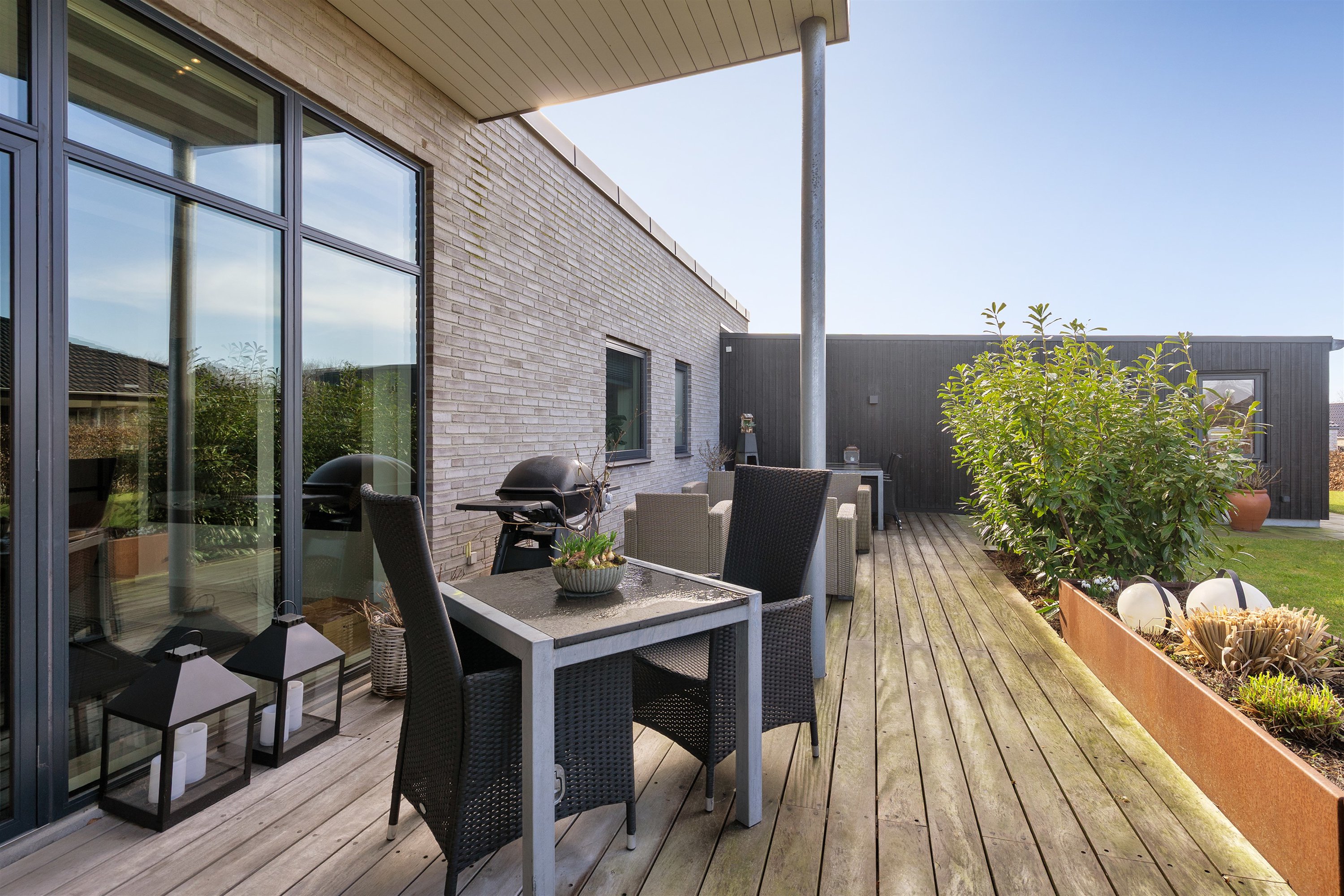 Fremhævet overdækket terrasse billede i fuldskærmstilstand. Billede af Søholm Parkvej 45, Glamsbjerg, 5620 Glamsbjerg