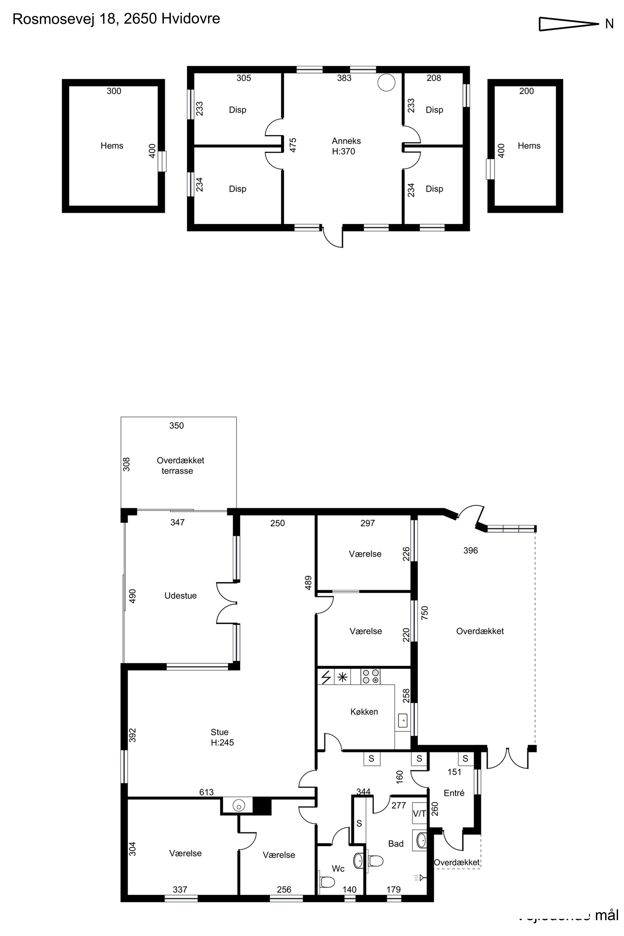 Plantegninger billede af Rosmosevej 18, 2650 Hvidovre