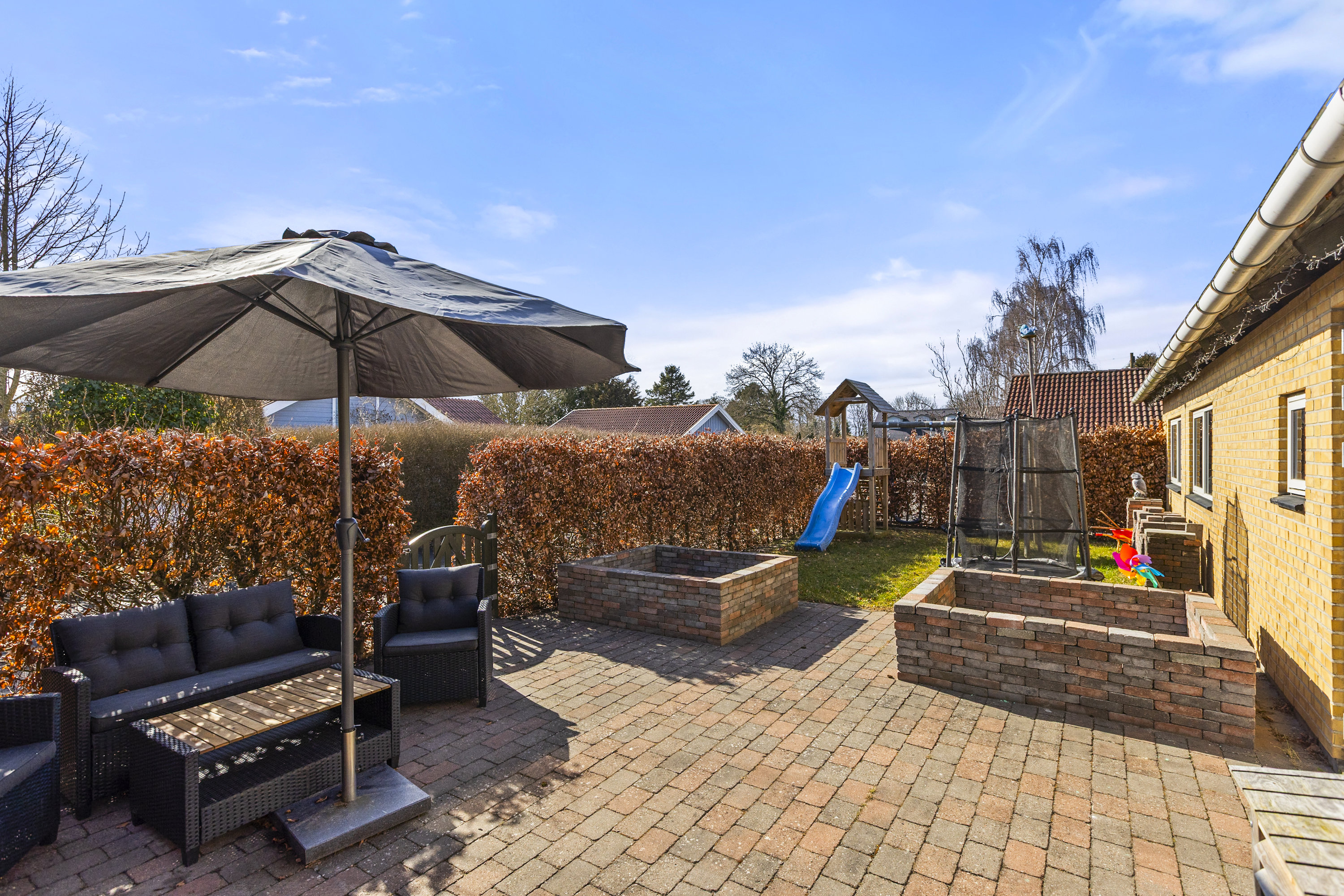 Fremhævet terrasse billede i fuldskærmstilstand. Billede af Pilehaven 27, Ferslev, 4050 Skibby