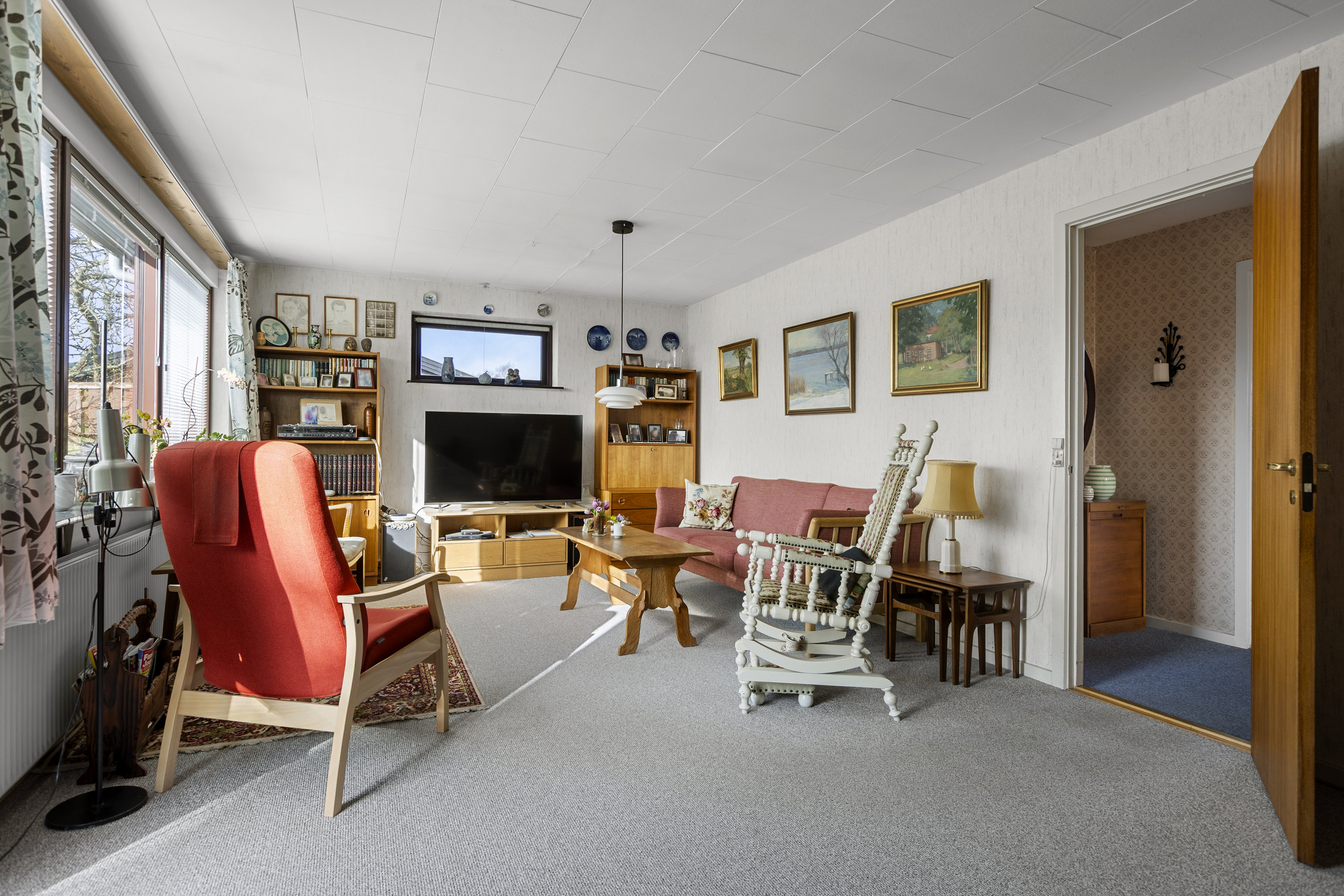 Fremhævet stue billede i fuldskærmstilstand. Billede af Nordrupby 11, Nordrup, 4100 Ringsted