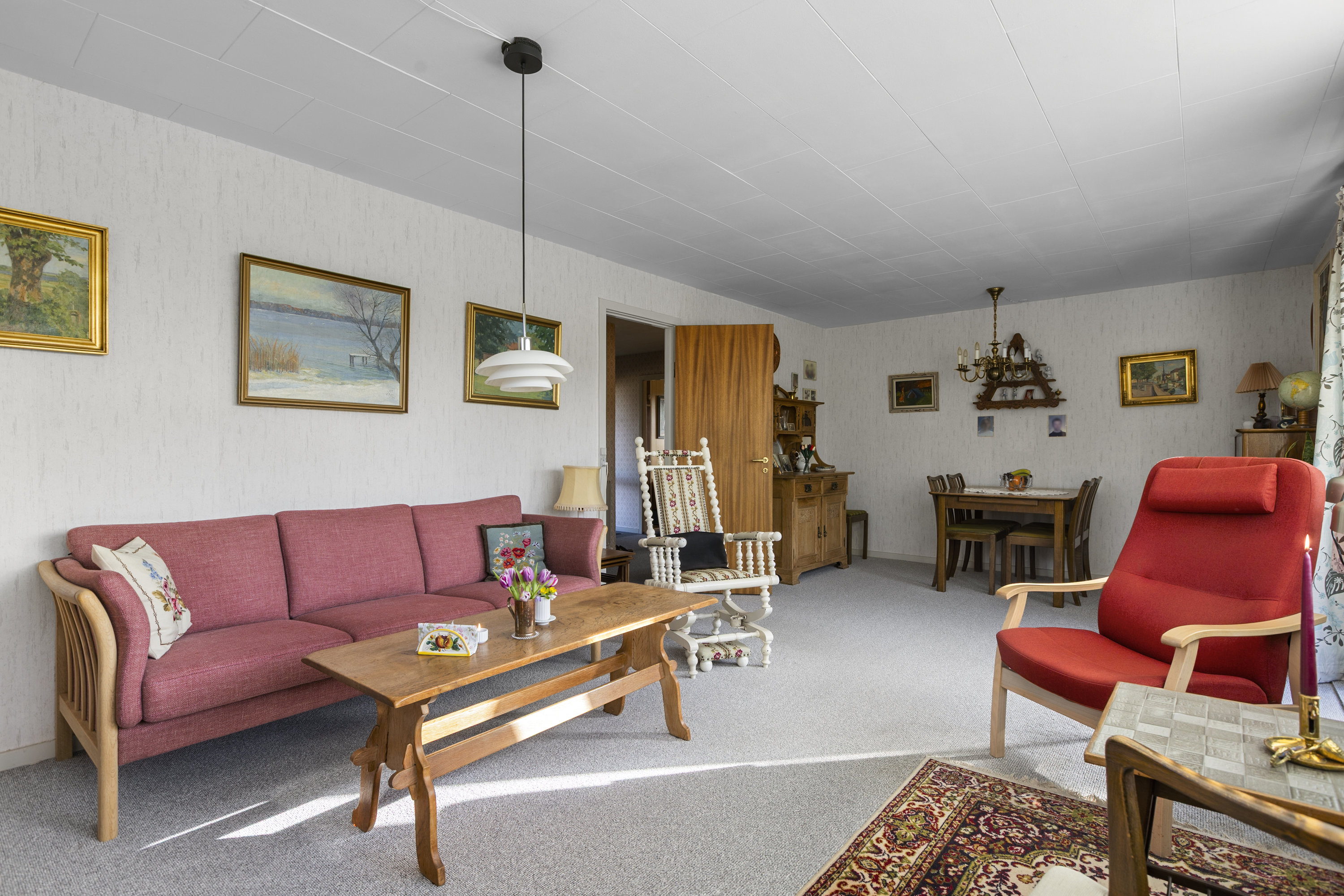 Fremhævet stue billede i fuldskærmstilstand. Billede af Nordrupby 11, Nordrup, 4100 Ringsted