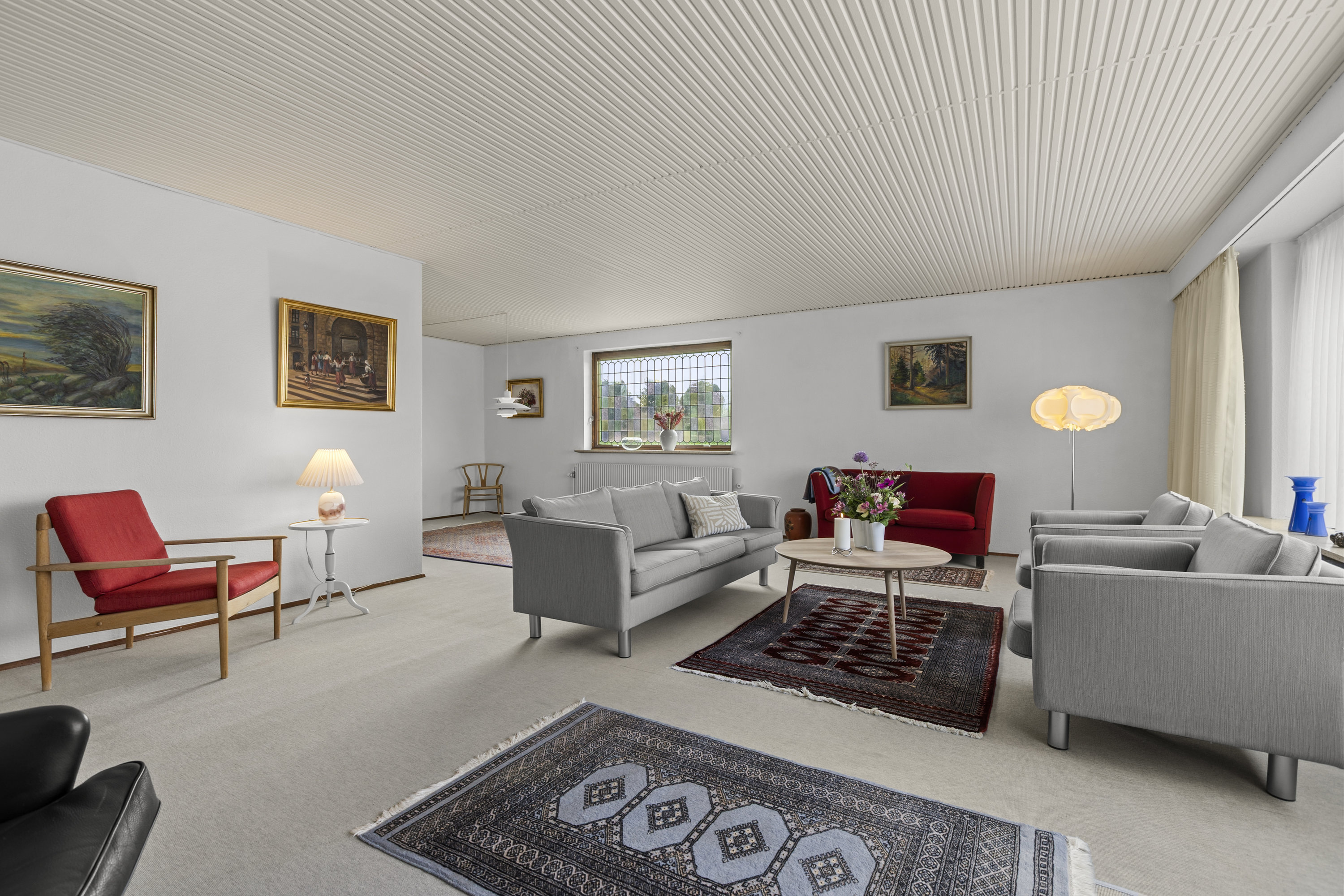 Fremhævet stue billede i fuldskærmstilstand. Billede af Tværstenen 27, 4281 Gørlev