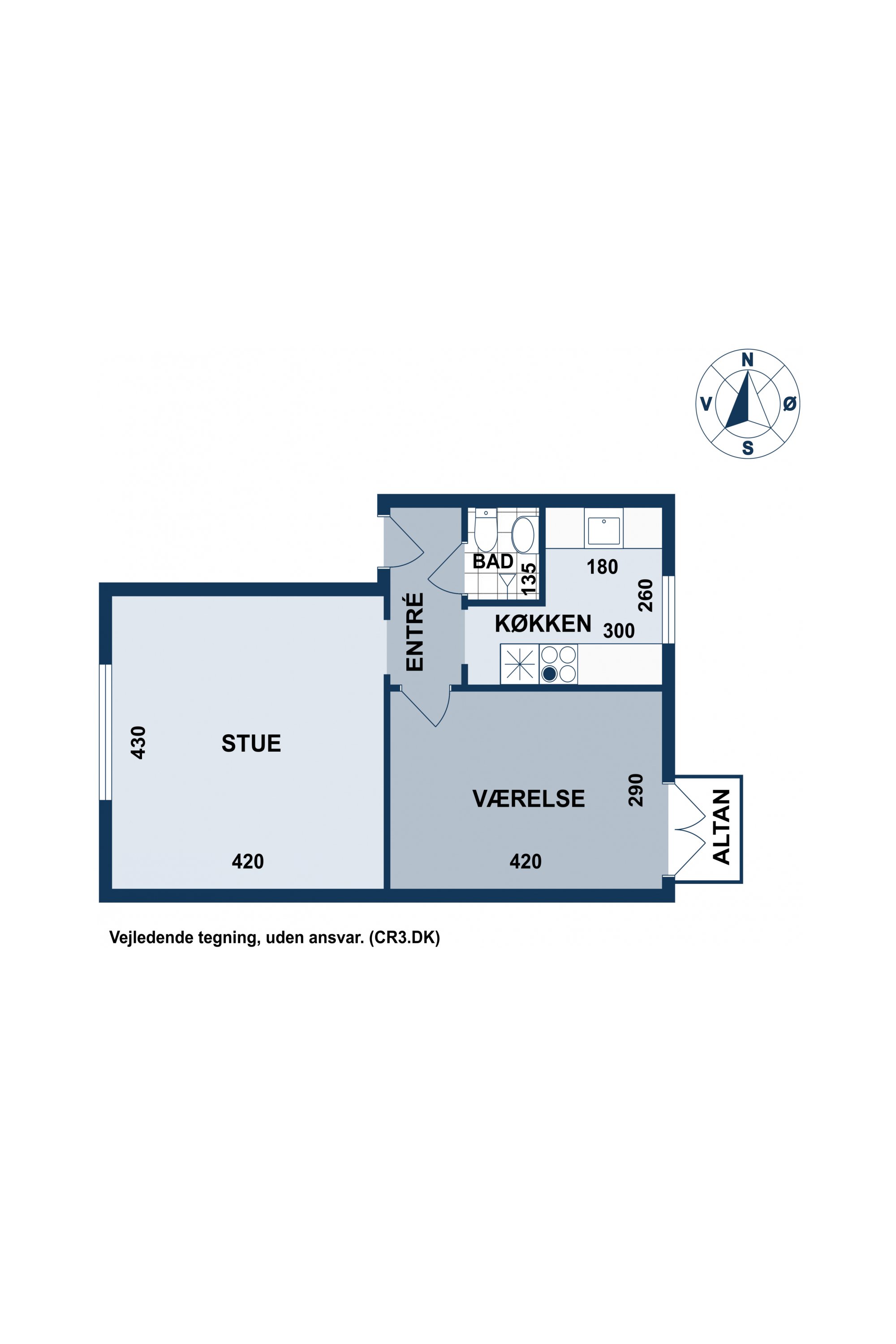 Plantegninger billede af Horsekildevej 24, 1. th., 2500 Valby