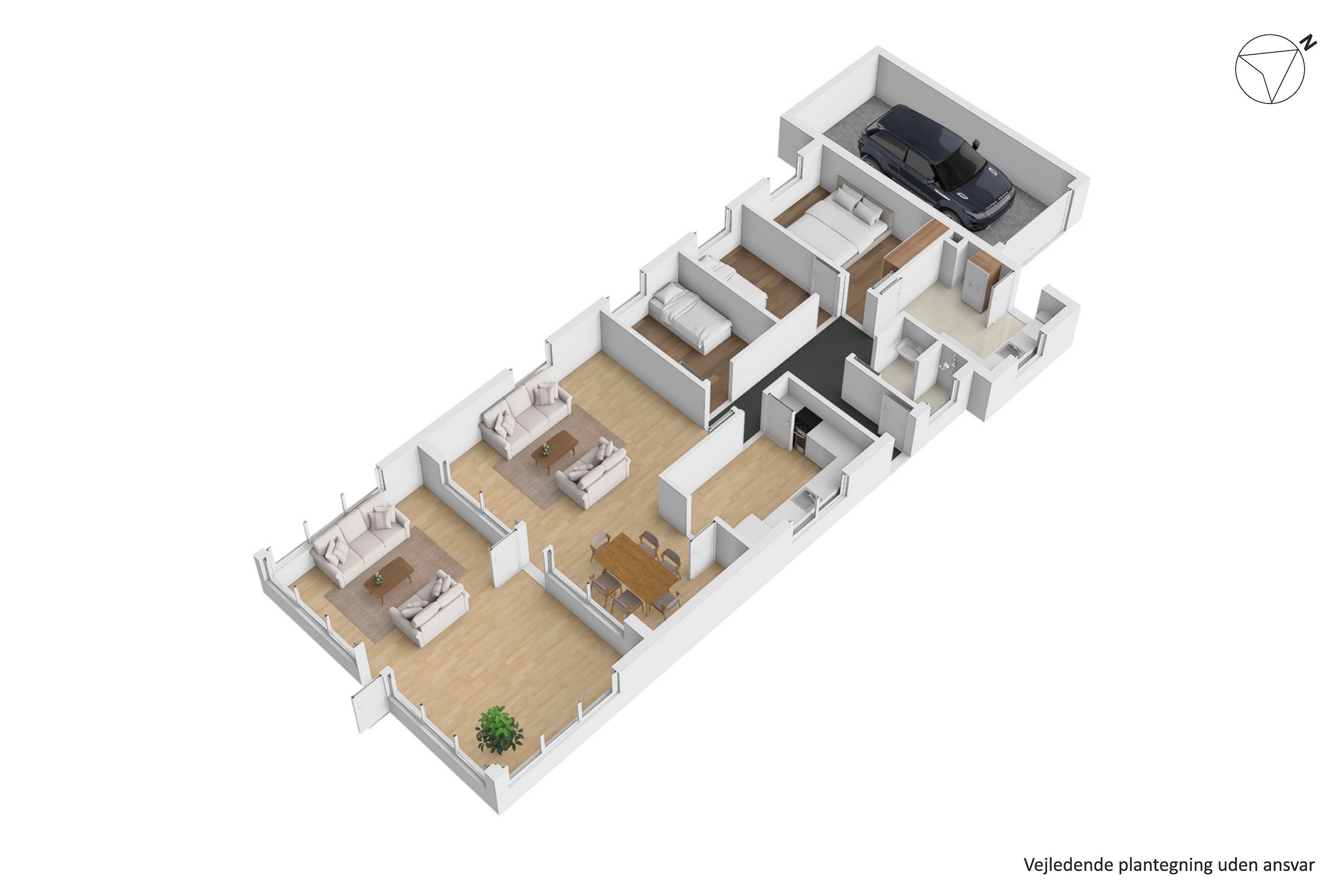 Plantegninger billede af Spættevej 1, Ø Snede, 8723 Løsning